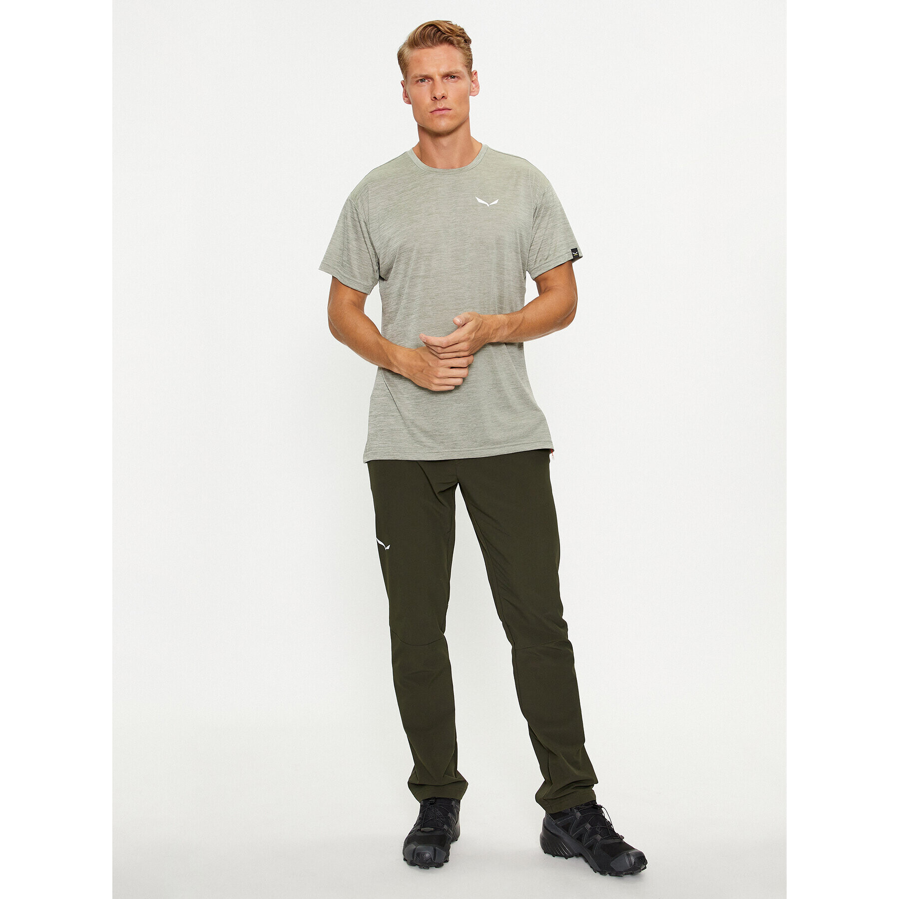 Salewa Tricou tehnic 026537 Verde Regular Fit - Pled.ro