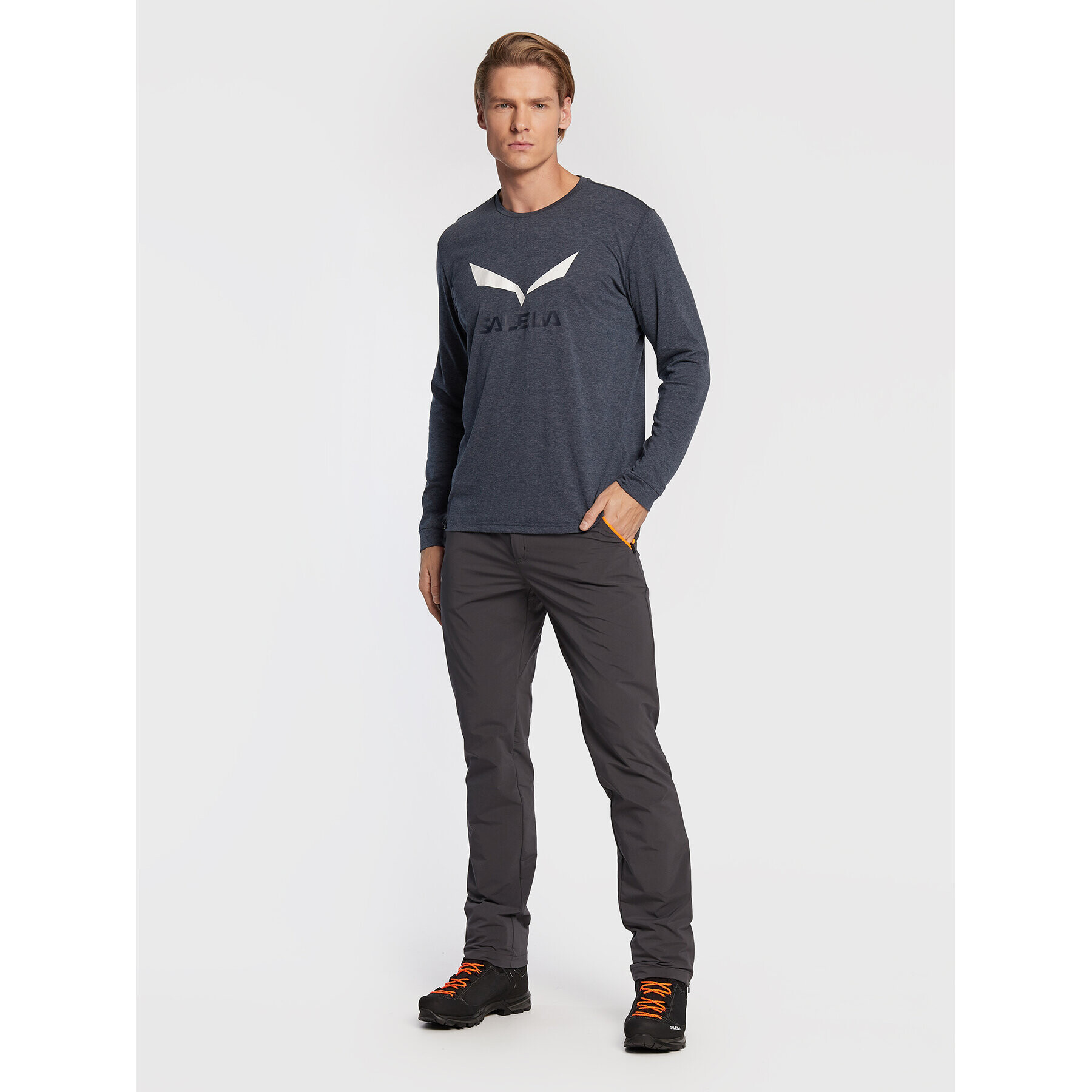 Salewa Tricou tehnic Solidlogo Dry 27340 Bleumarin Regular Fit - Pled.ro