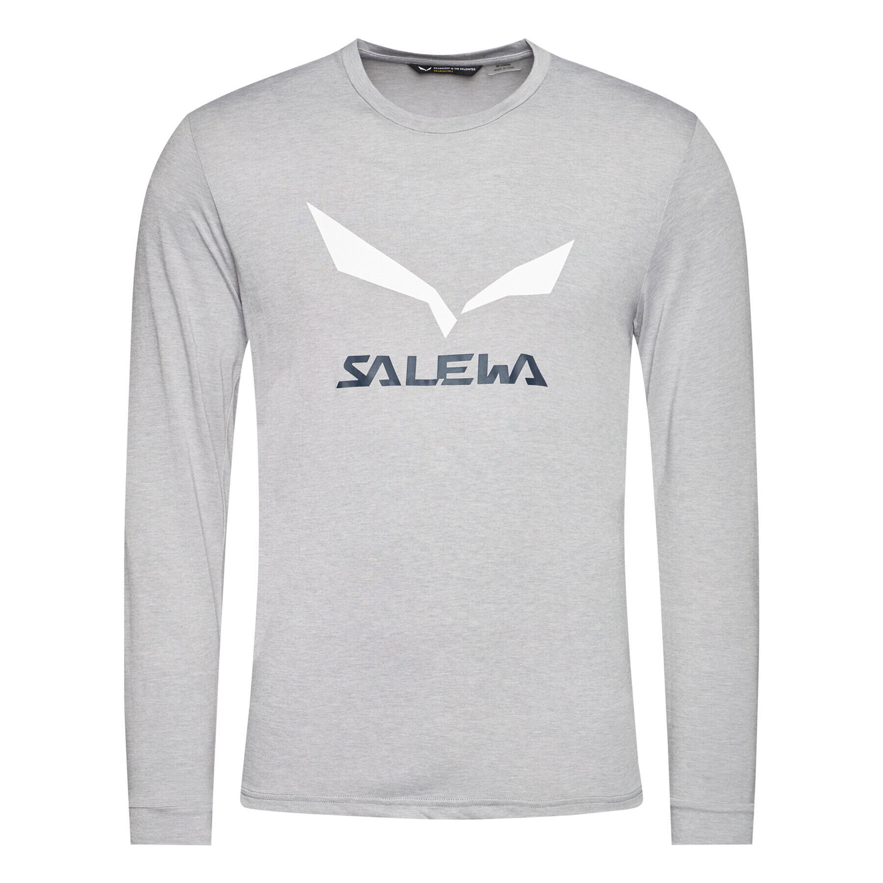 Salewa Tricou tehnic Solidlogo Dry 27340 Gri Regular Fit - Pled.ro