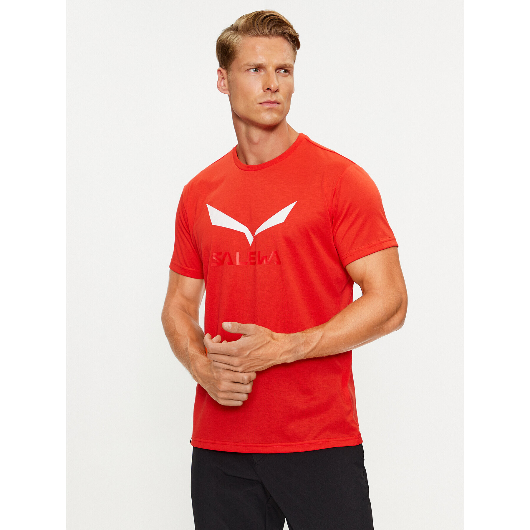 Salewa Tricou tehnic Solidlogo Dry M 00-0000027018 Roșu Regular Fit - Pled.ro