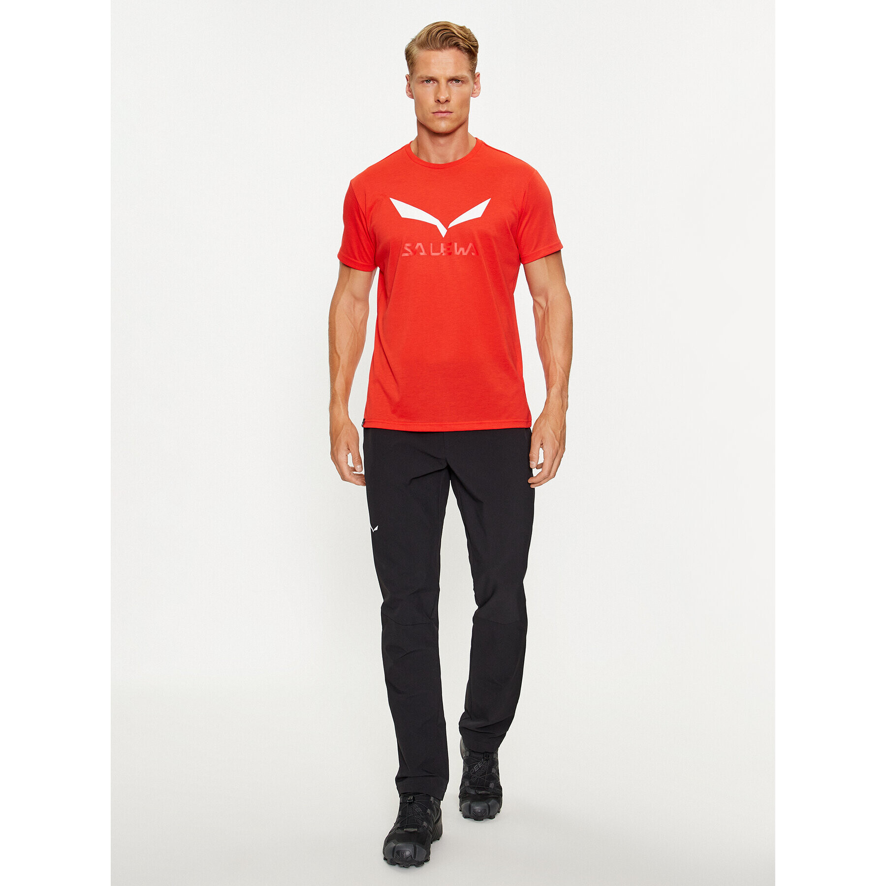 Salewa Tricou tehnic Solidlogo Dry M 00-0000027018 Roșu Regular Fit - Pled.ro