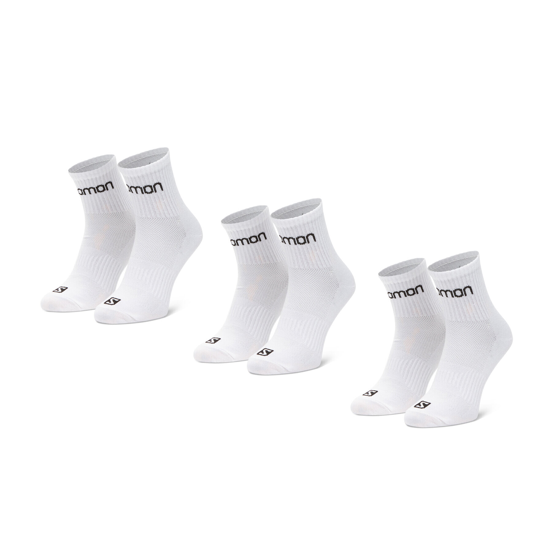 Salomon Set de 3 perechi de șosete lungi pentru bărbați Quarter 3 Pack 09950 58 E0 Alb - Pled.ro