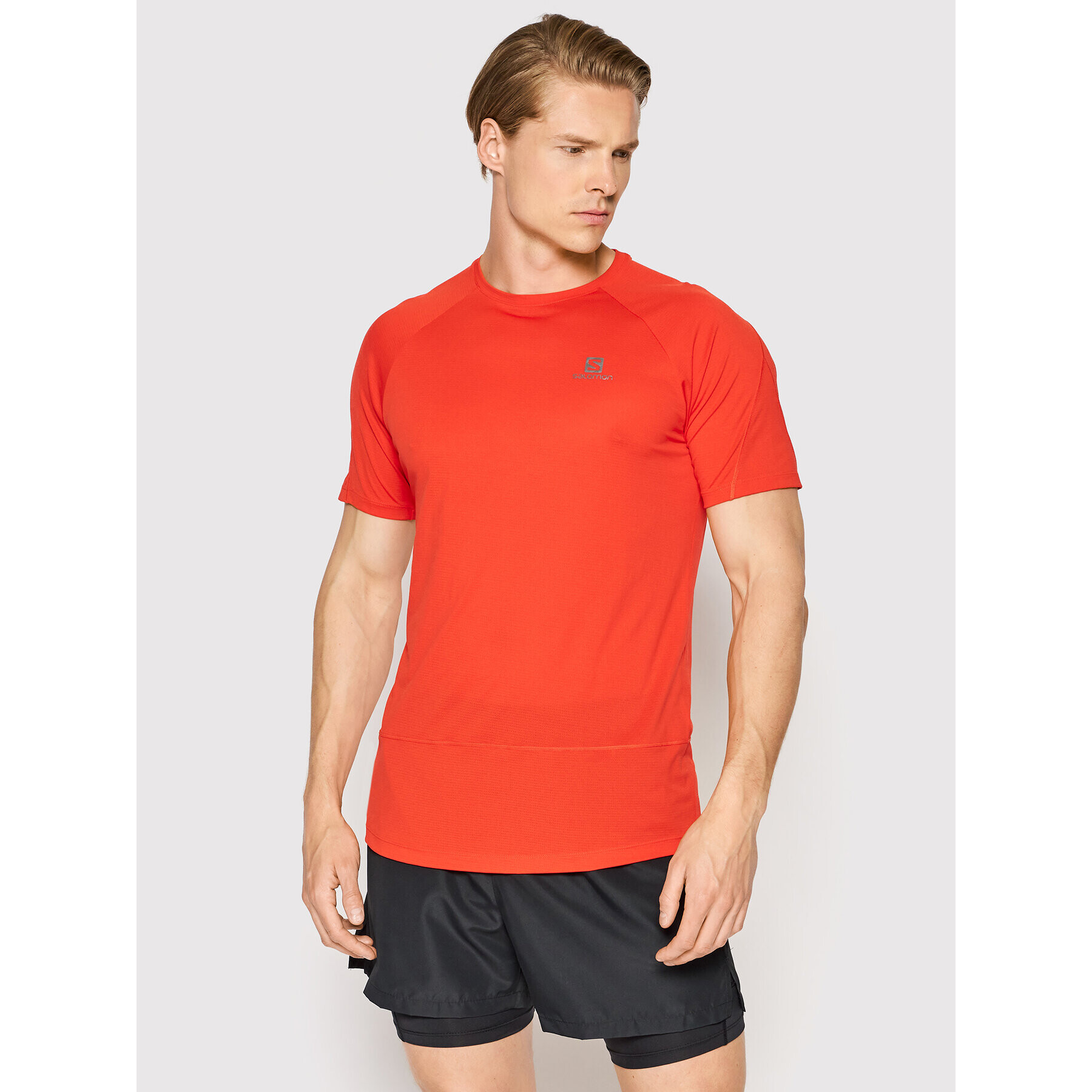 Salomon Tricou tehnic Cross Run LC1721200 Roșu Active Fit - Pled.ro