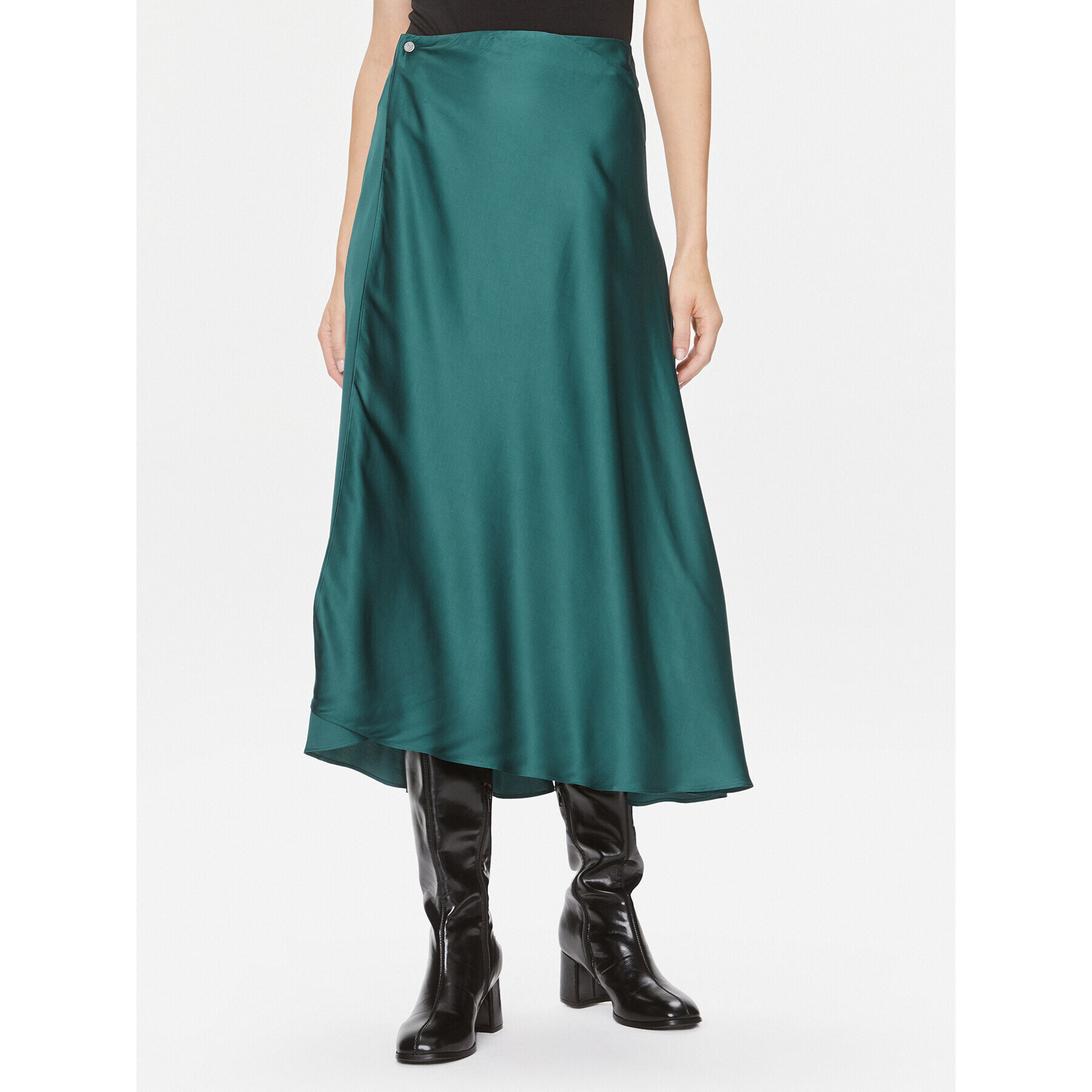 Samsøe Samsøe Fustă midi Victoria Bias F23300149 Verde Regular Fit - Pled.ro