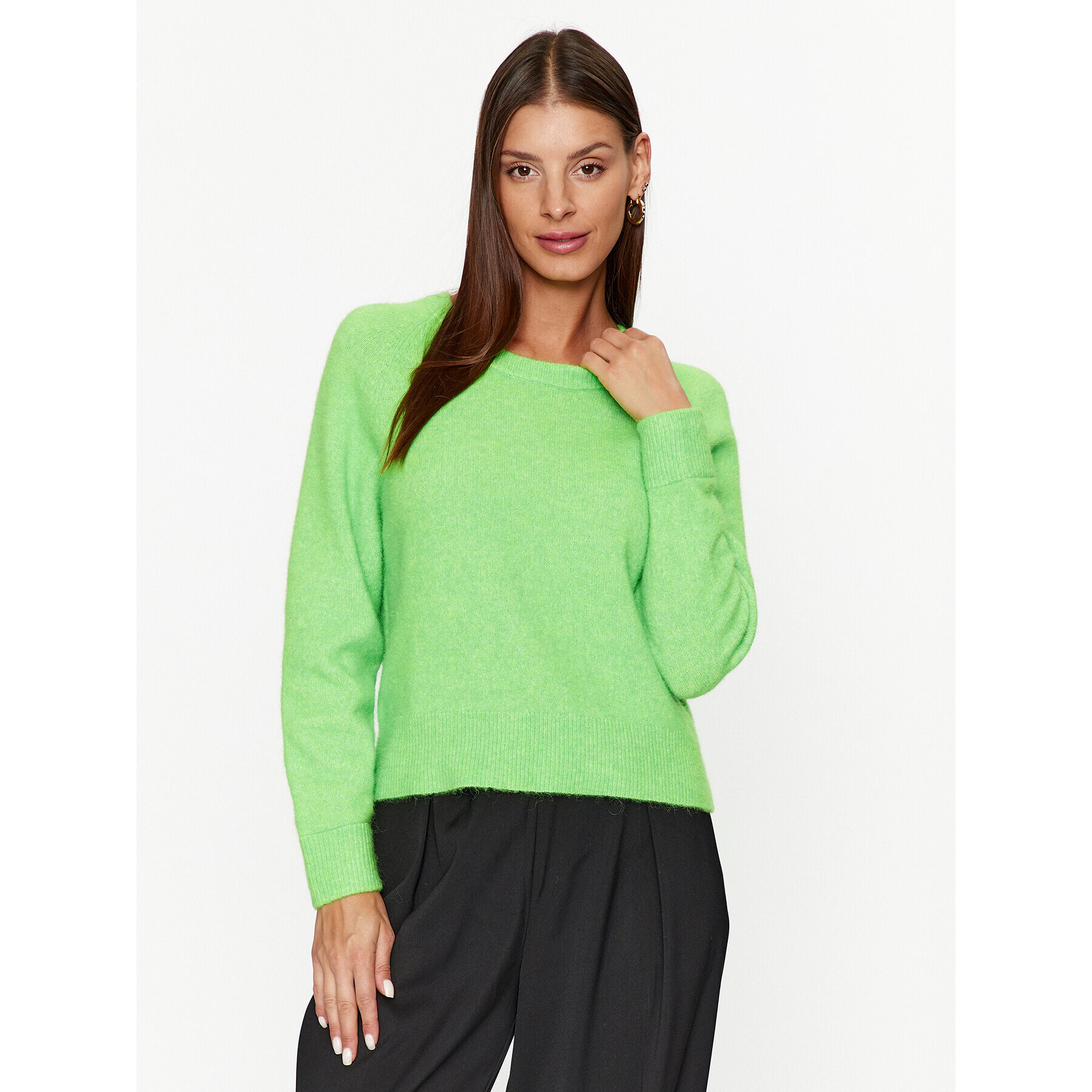 Samsøe Samsøe Pulover Nor F00022152 150146TCX Verde Regular Fit - Pled.ro