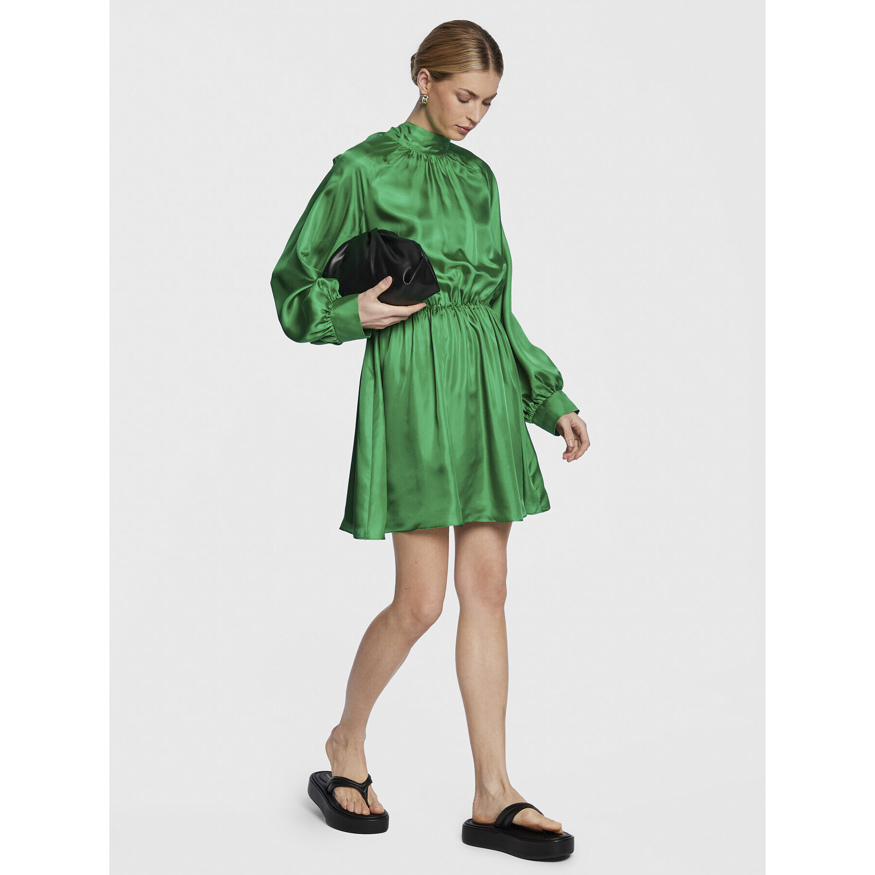 Samsøe Samsøe Rochie cocktail Ebbali F22400163 Verde Regular Fit - Pled.ro