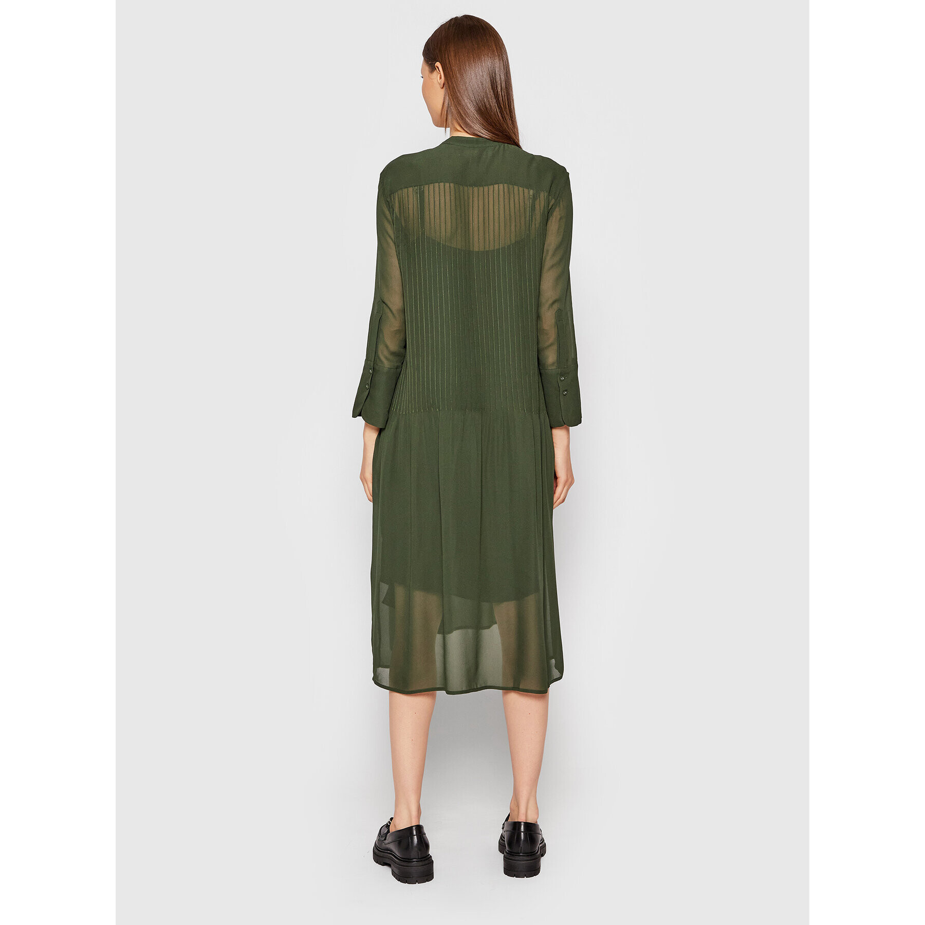 Samsøe Samsøe Rochie de zi Elm F18302678 Verde Regular Fit - Pled.ro