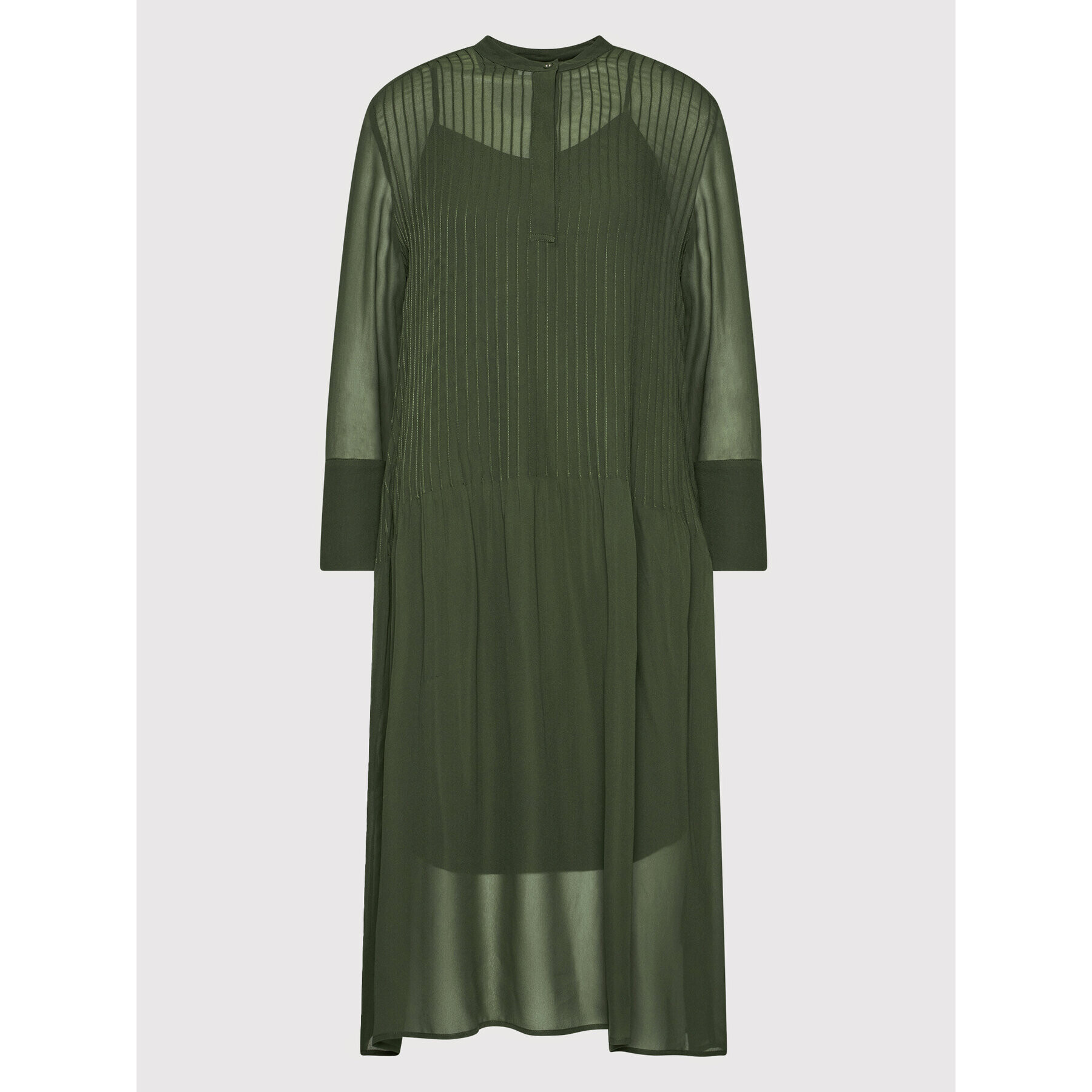 Samsøe Samsøe Rochie de zi Elm F18302678 Verde Regular Fit - Pled.ro