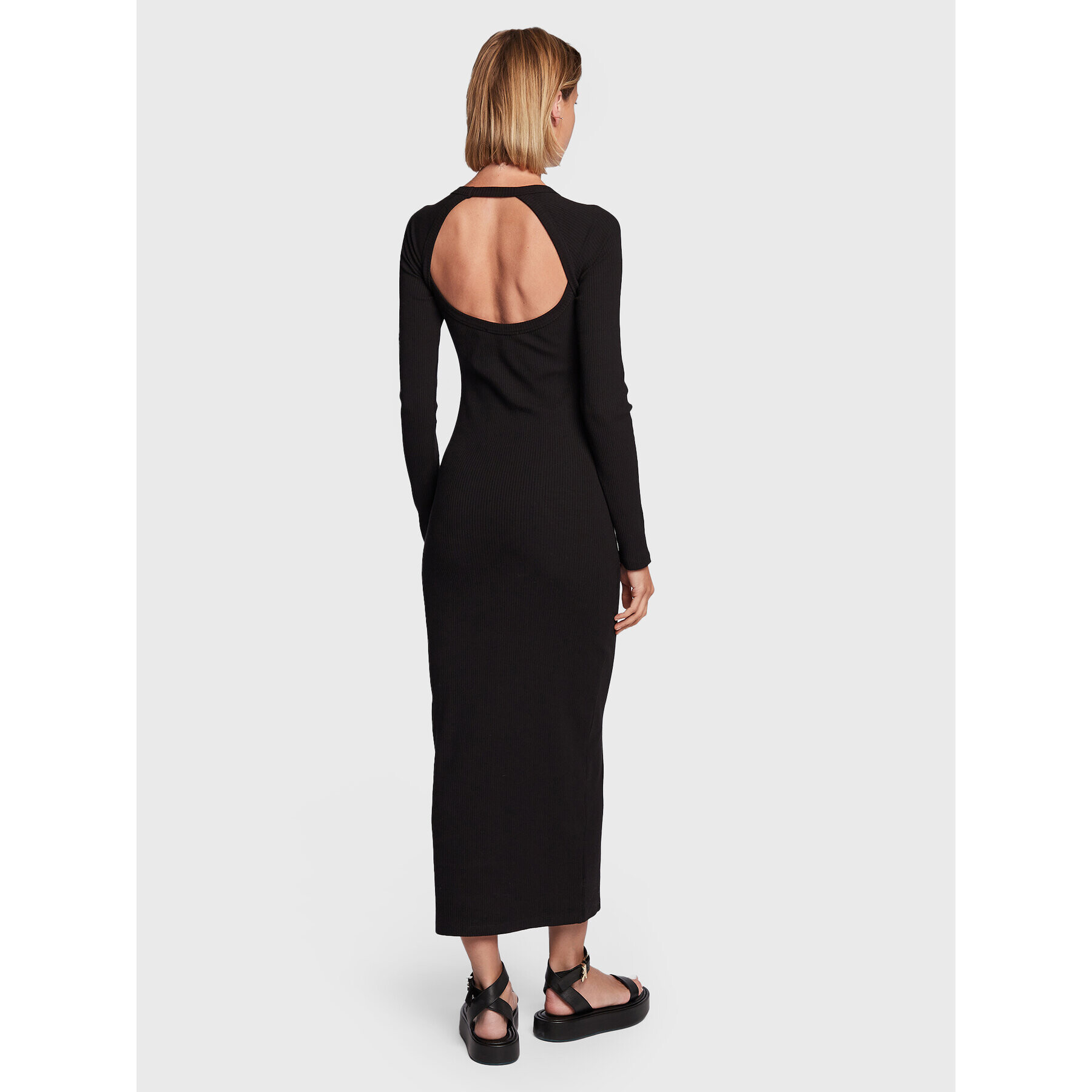 Samsøe Samsøe Rochie tricotată Helene F22400003 Negru Regular Fit - Pled.ro