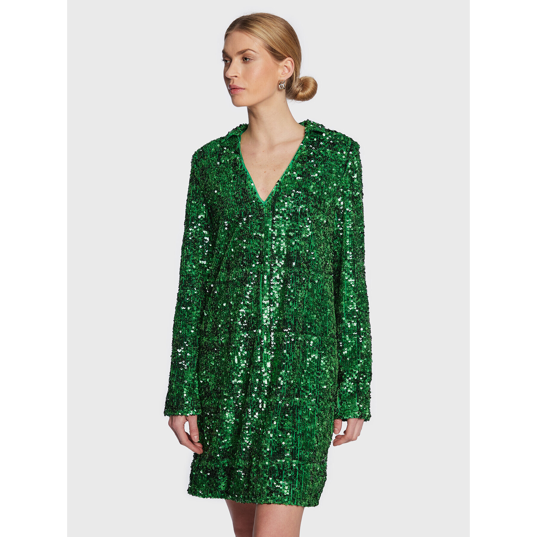 Samsøe Samsøe Rochie cocktail Felicia F22400087 Verde Regular Fit - Pled.ro