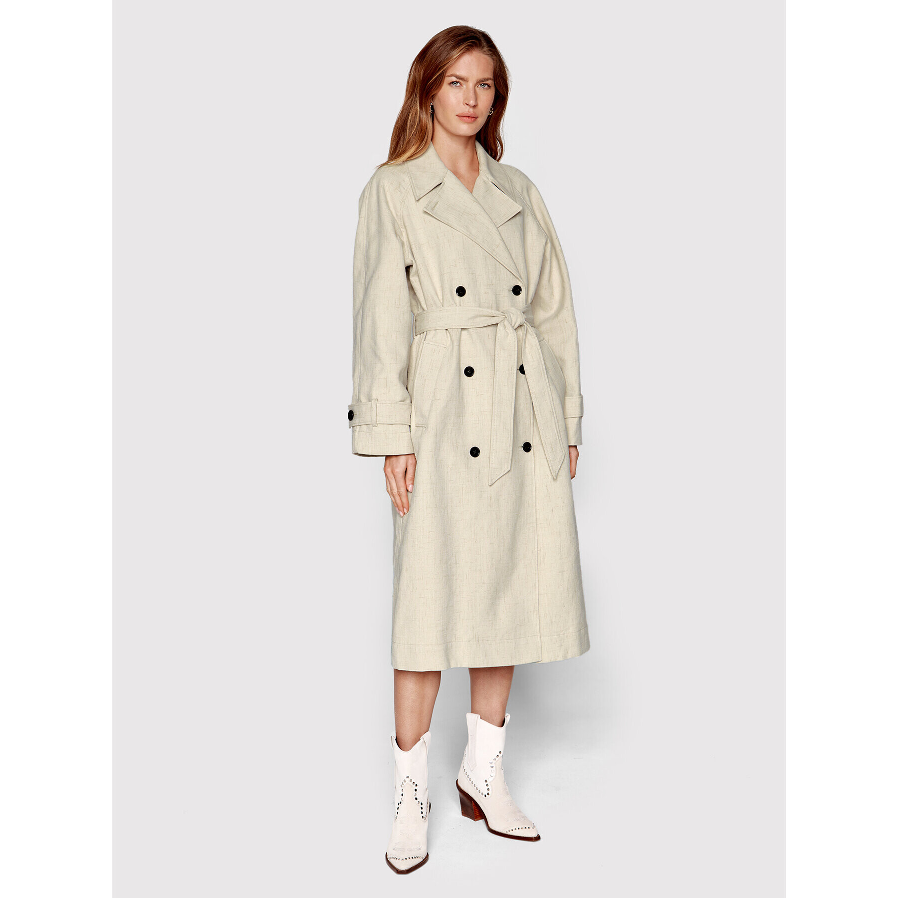 Samsøe Samsøe Trench Belle F22200005 Bej Regular Fit - Pled.ro