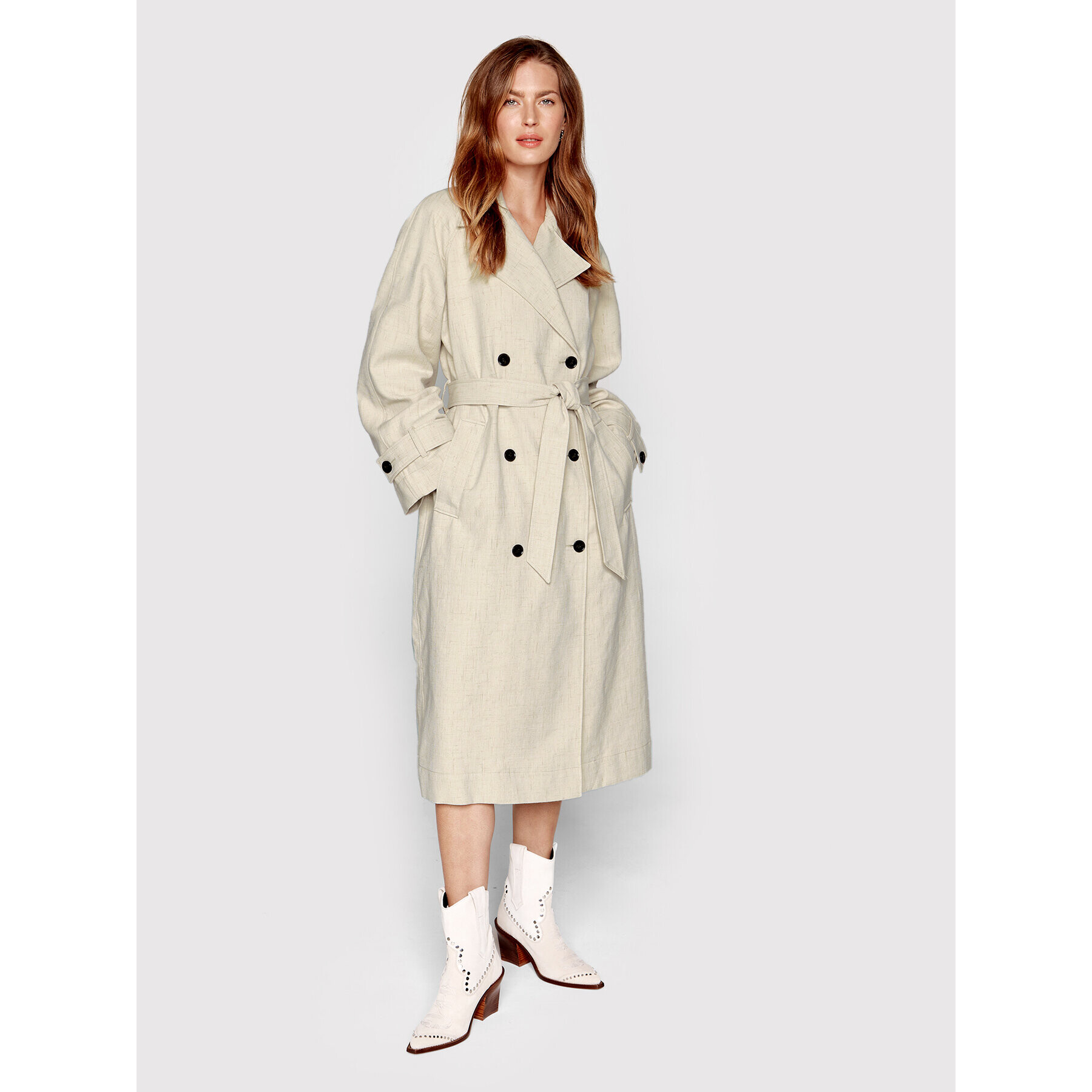 Samsøe Samsøe Trench Belle F22200005 Bej Regular Fit - Pled.ro