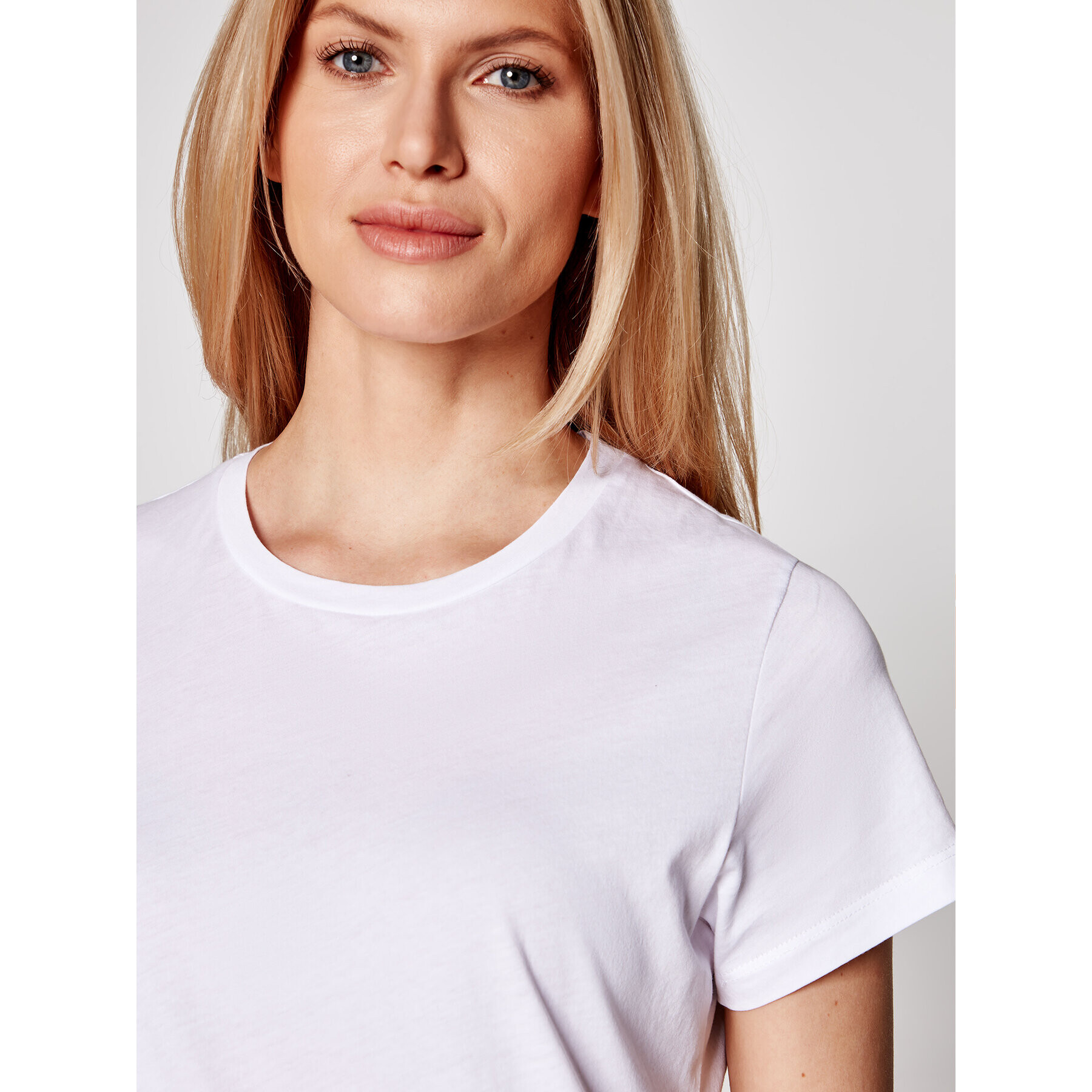 Samsøe Samsøe Tricou Solly Solid F00012050 Alb Regular Fit - Pled.ro