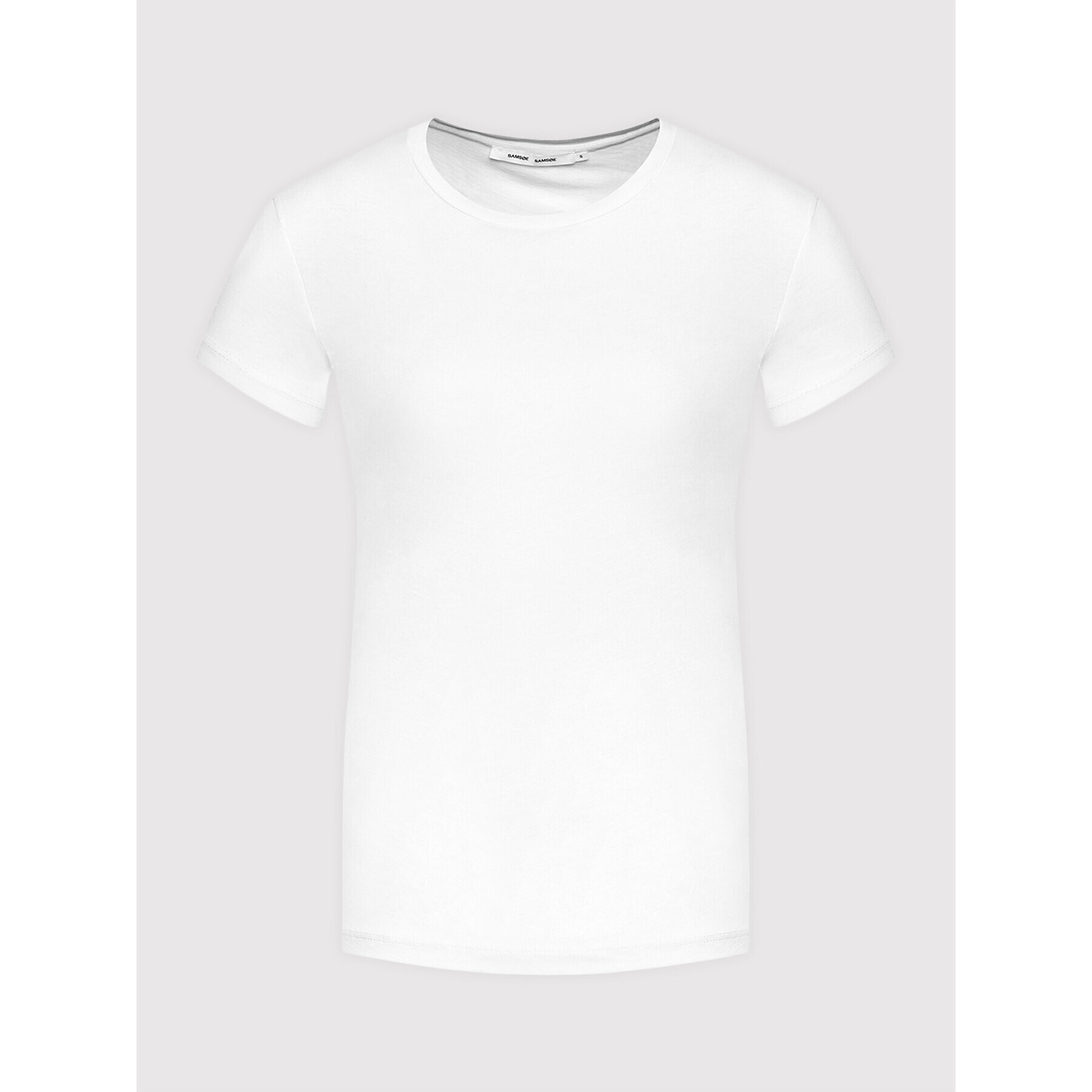 Samsøe Samsøe Tricou Solly Solid F00012050 Alb Regular Fit - Pled.ro