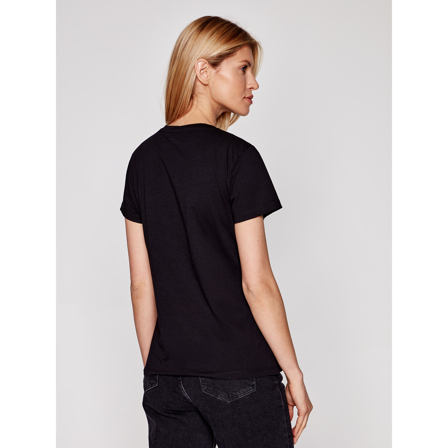 Samsøe Samsøe Tricou Solly Solid F00012050 Negru Regular Fit - Pled.ro