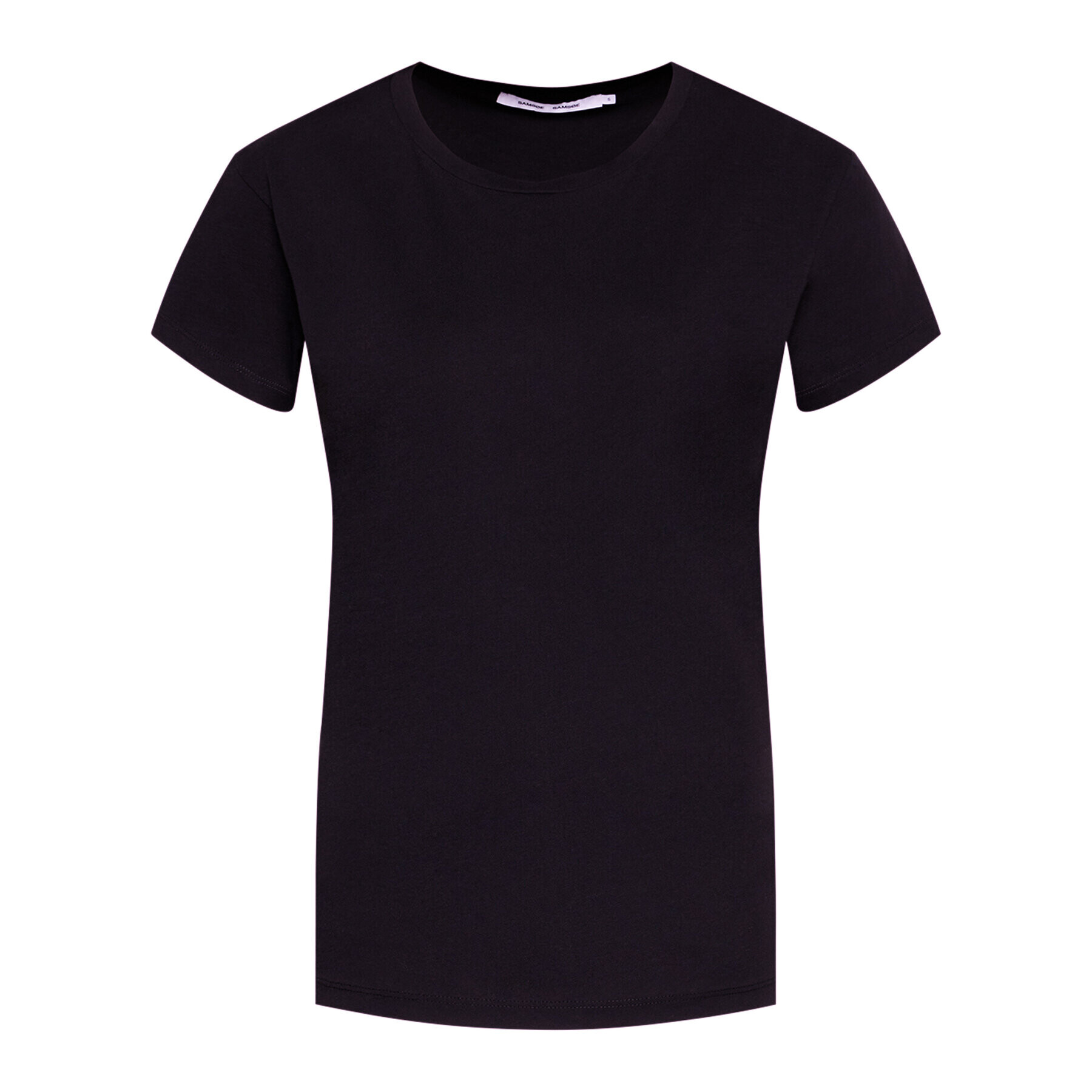 Samsøe Samsøe Tricou Solly Solid F00012050 Negru Regular Fit - Pled.ro