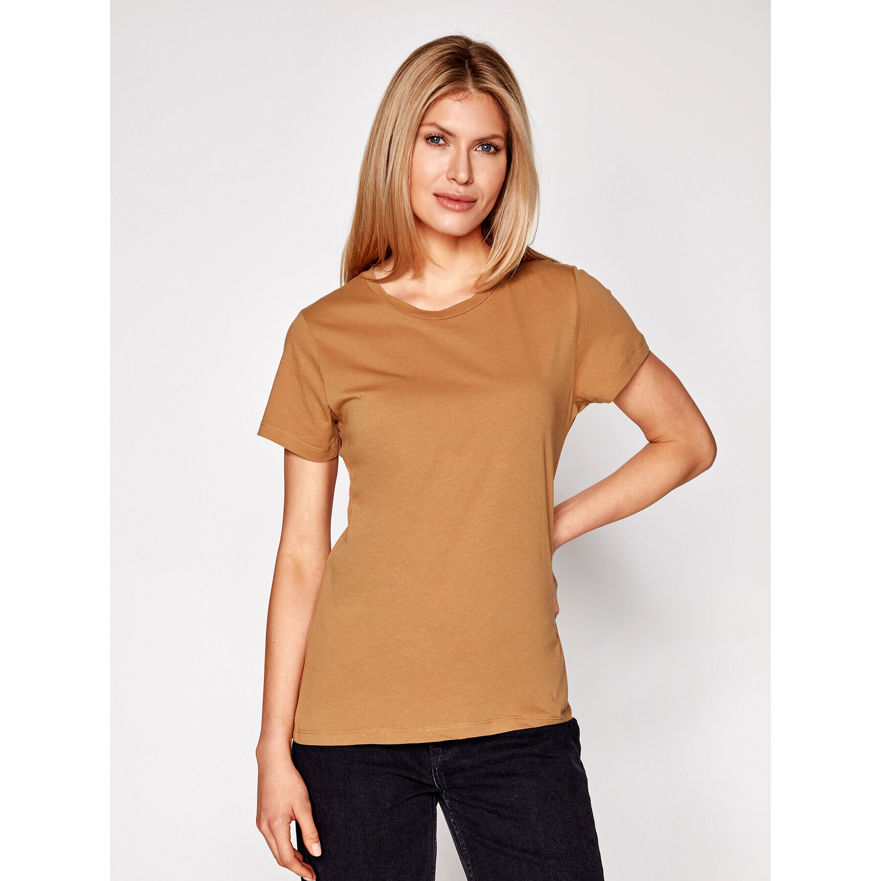 Samsøe Samsøe Tricou Solly Tee Solid 205 F00012050 Maro Regular Fit - Pled.ro