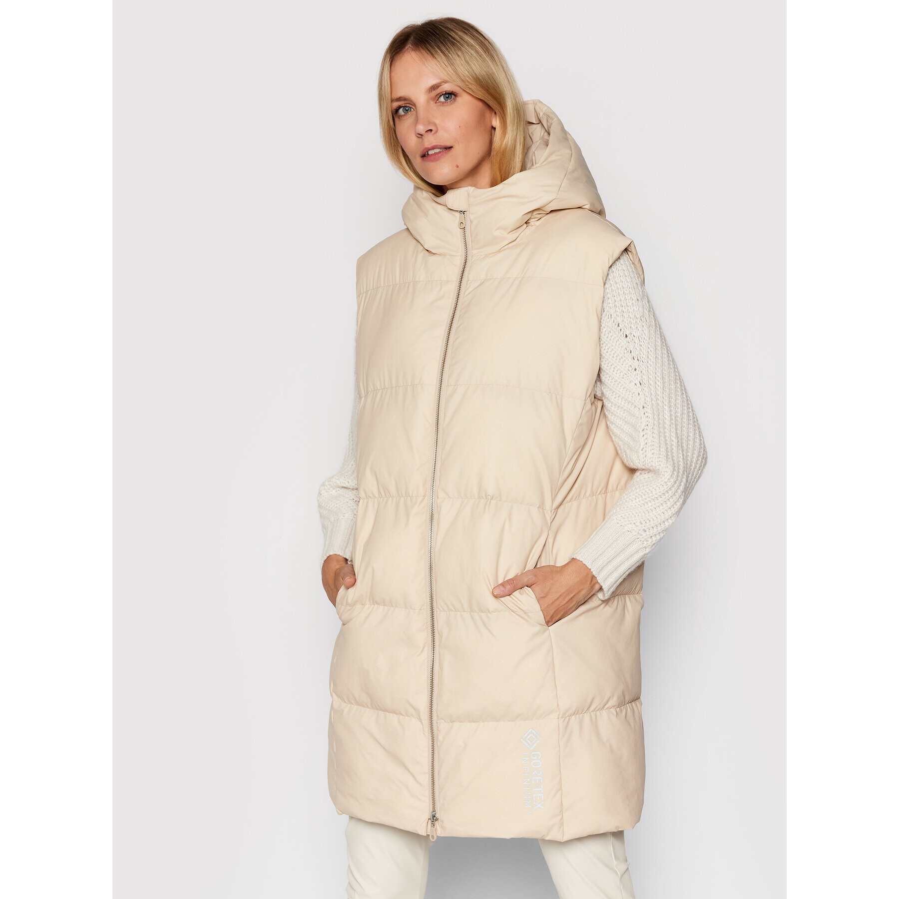 Samsøe Samsøe Vestă Cloud F21300001 Bej Regular Fit - Pled.ro