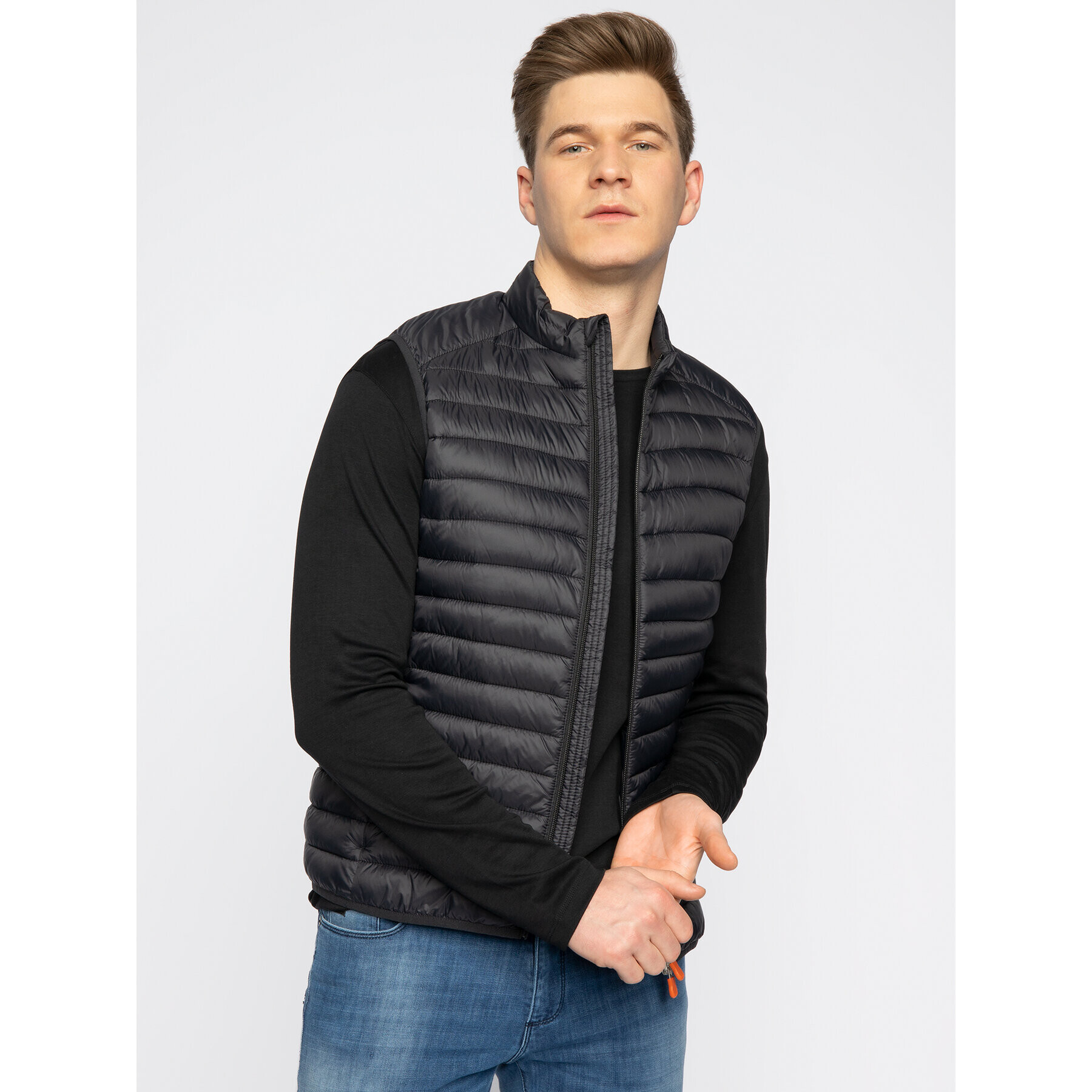 Save The Duck Vestă D8241M GIGAX Negru Regular Fit - Pled.ro