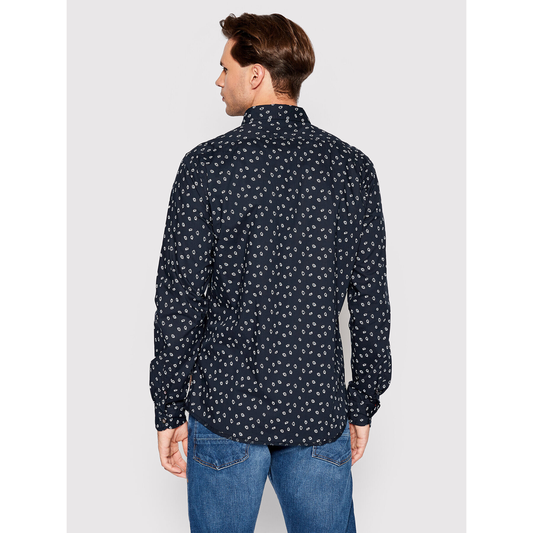 Scotch & Soda Cămașă 167265 Bleumarin Slim Fit - Pled.ro