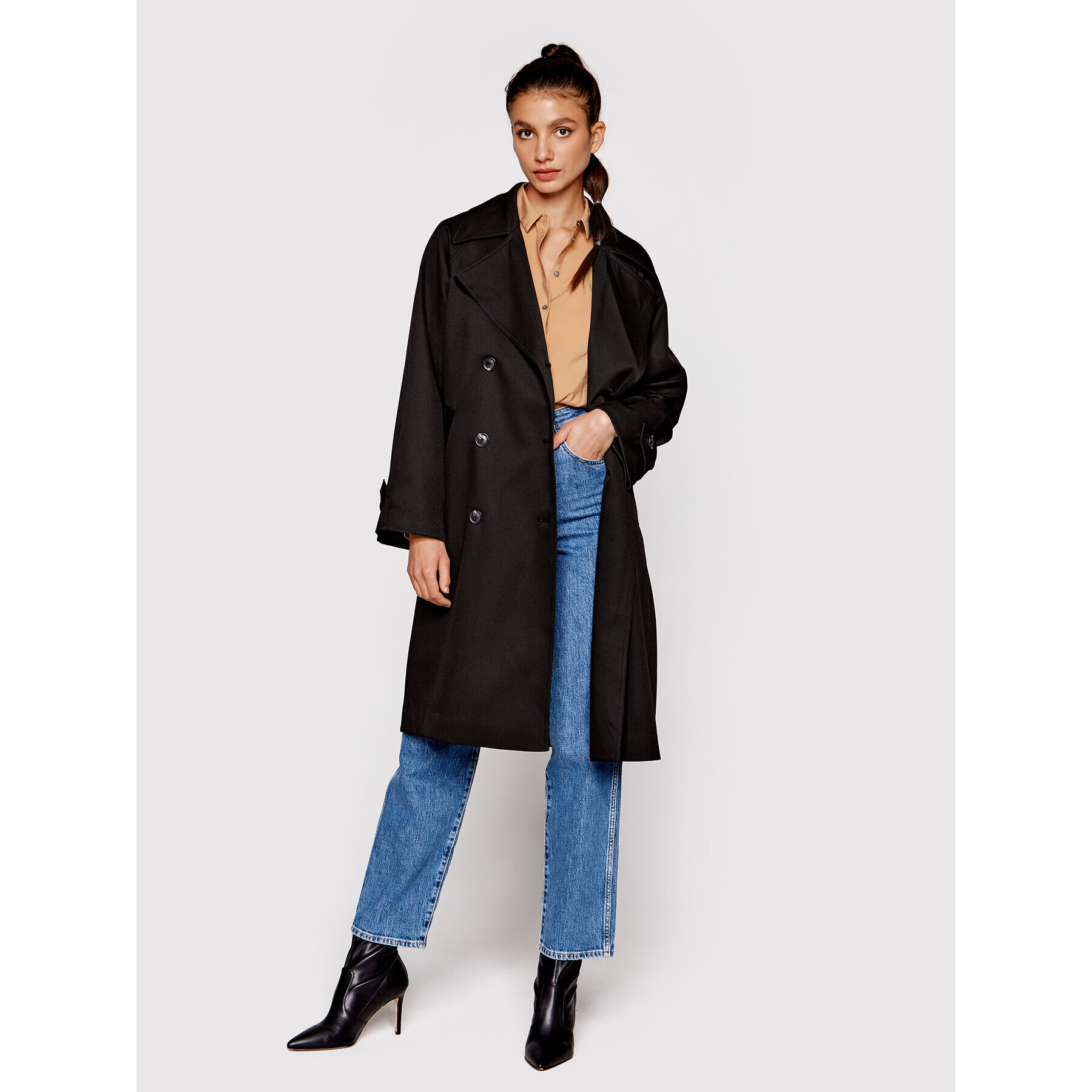 Scotch & Soda Trench 167010 Negru Regular Fit - Pled.ro