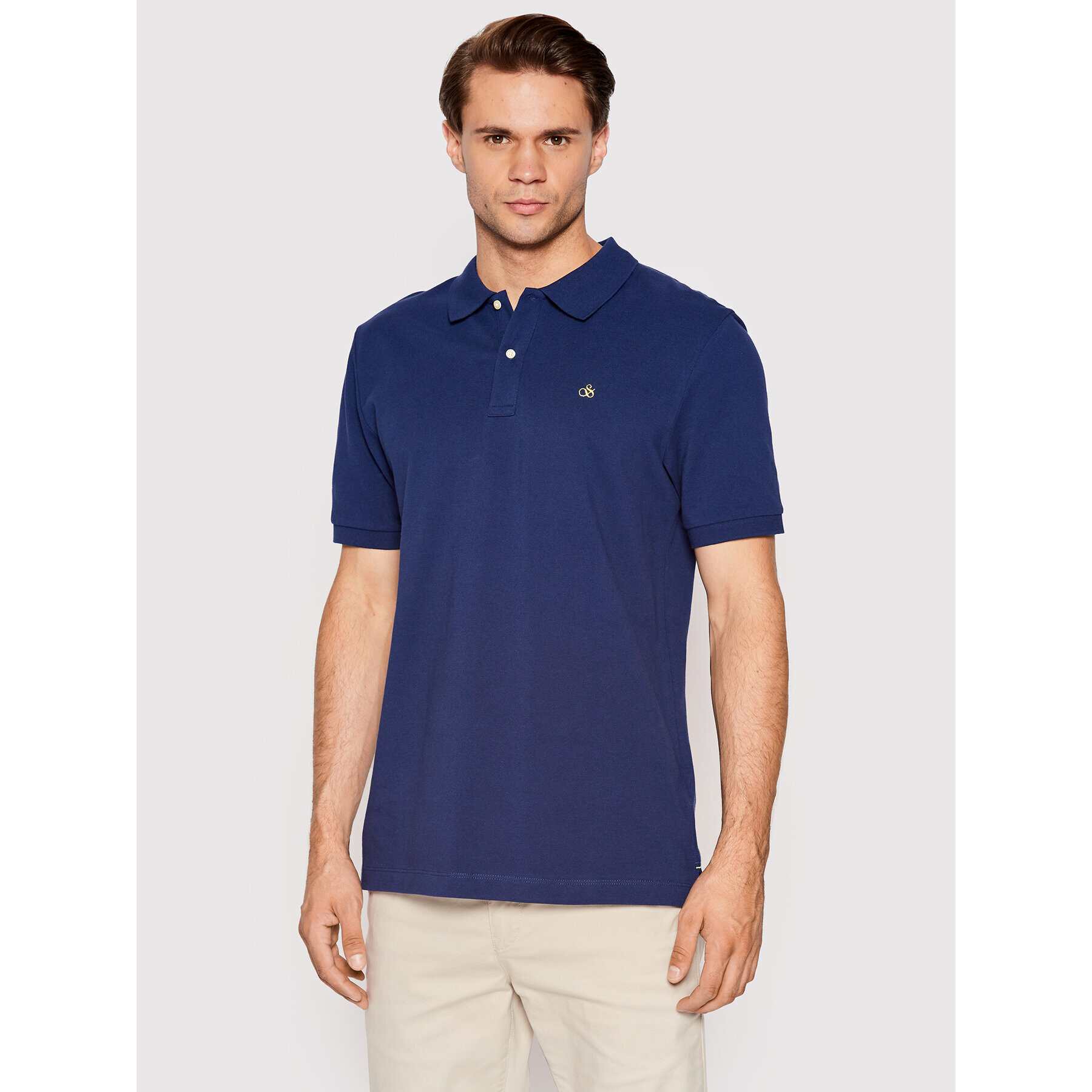 Scotch & Soda Tricou polo 167366 Bleumarin Regular Fit - Pled.ro