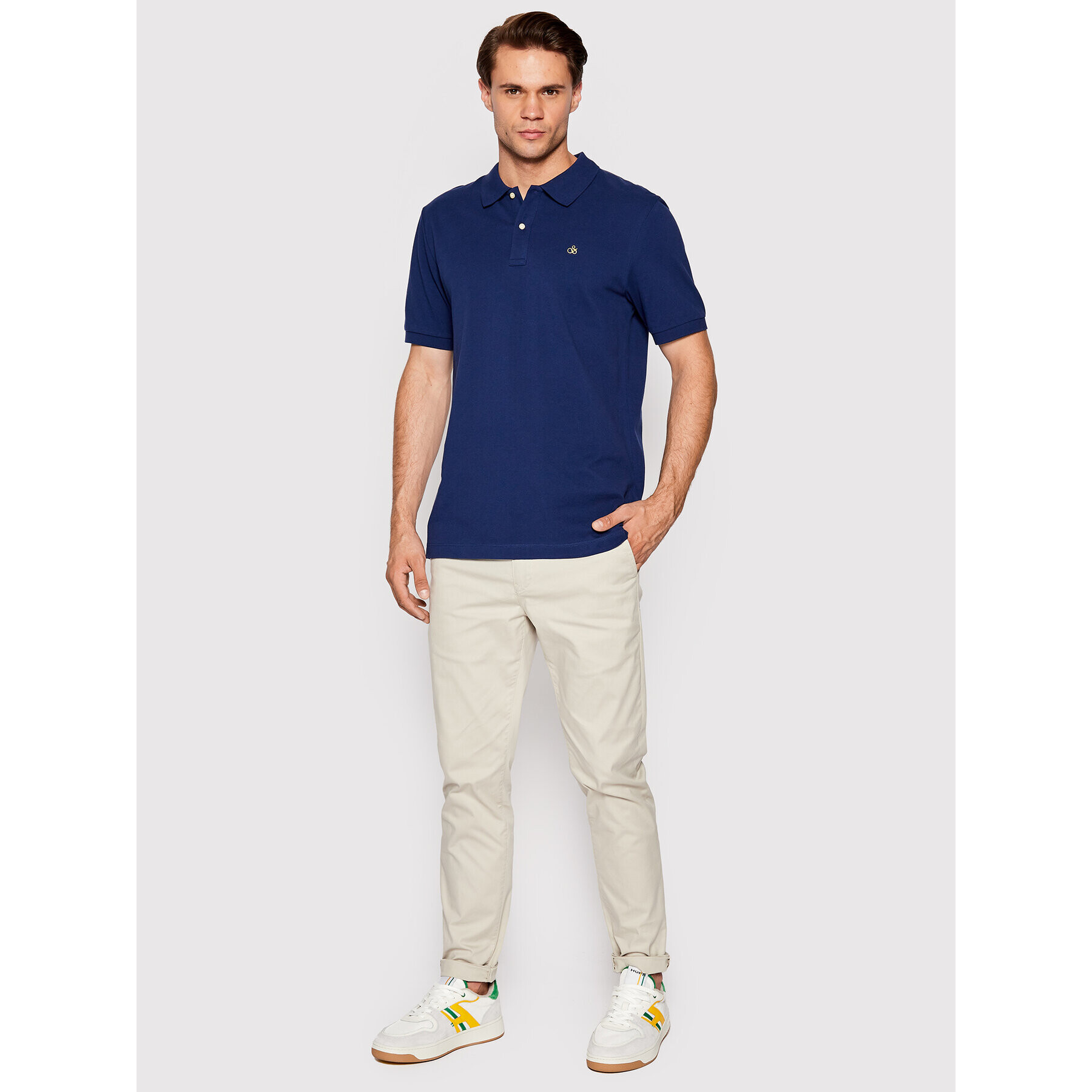 Scotch & Soda Tricou polo 167366 Bleumarin Regular Fit - Pled.ro