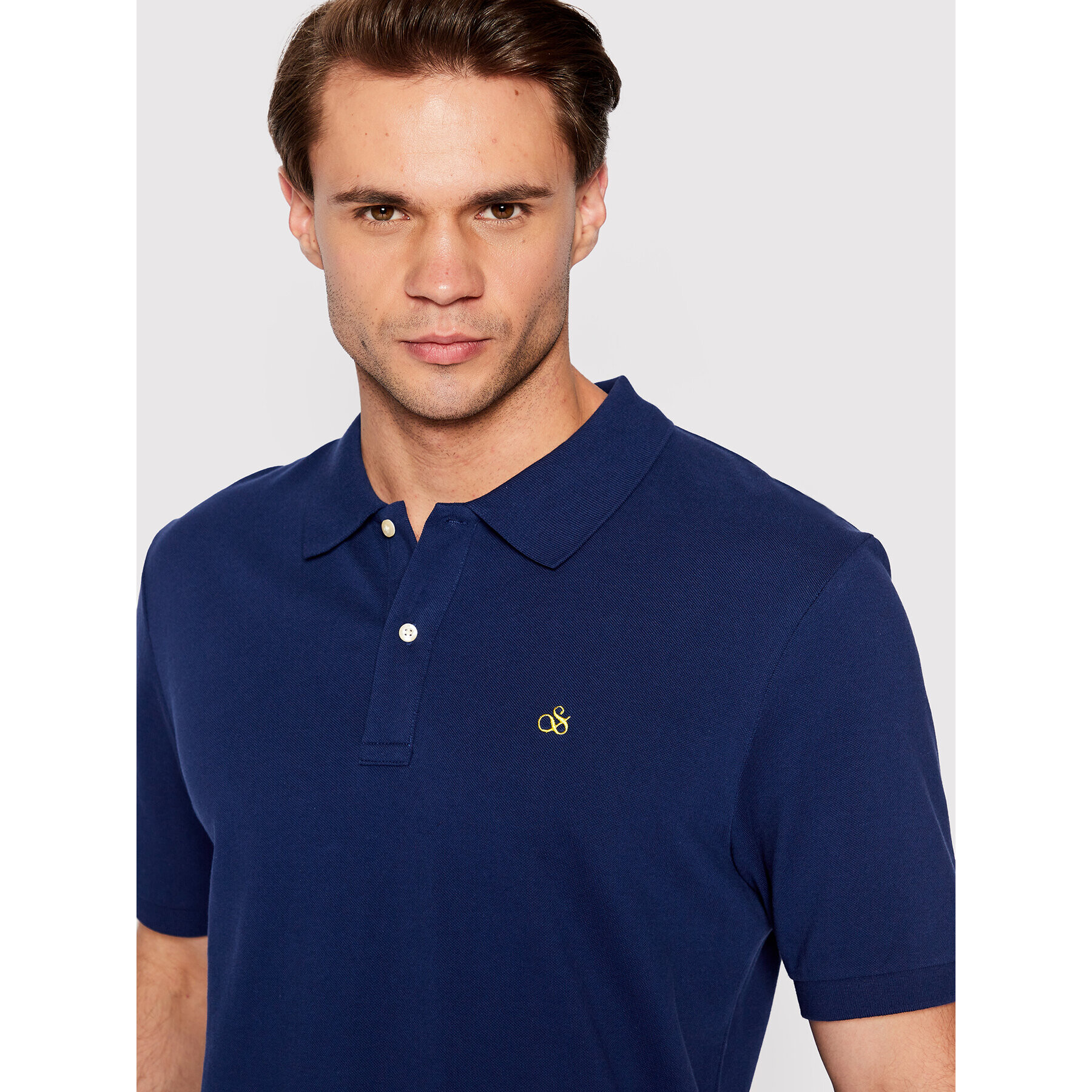 Scotch & Soda Tricou polo 167366 Bleumarin Regular Fit - Pled.ro