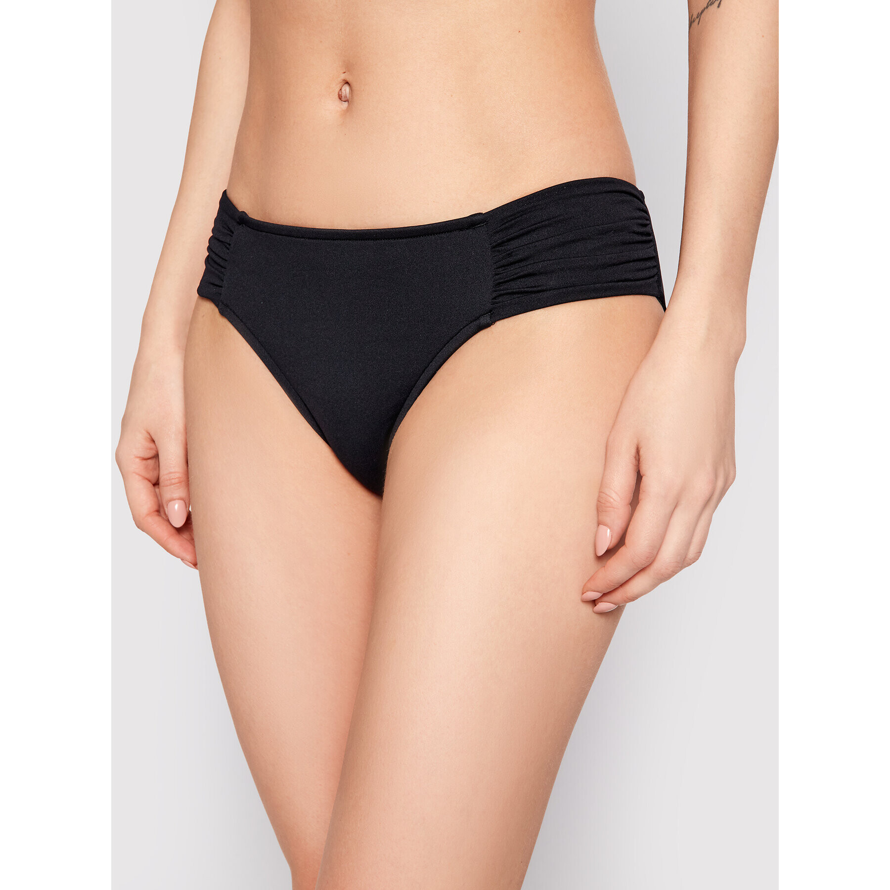 Seafolly Bikini partea de jos Ruched Side Retro 40145-065 Negru - Pled.ro