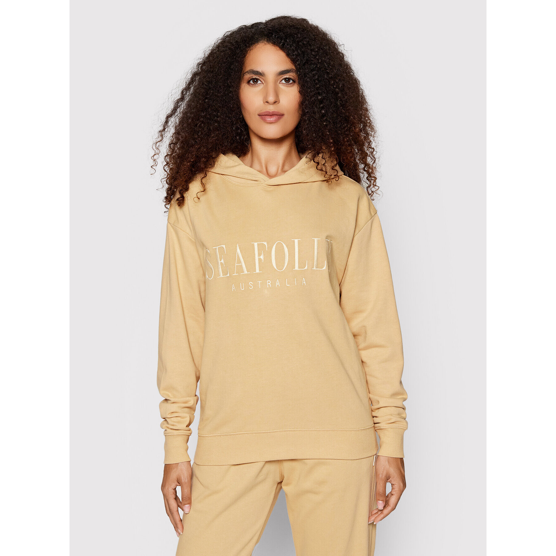 Seafolly Bluză Originals 54568-TO Bej Relaxed Fit - Pled.ro