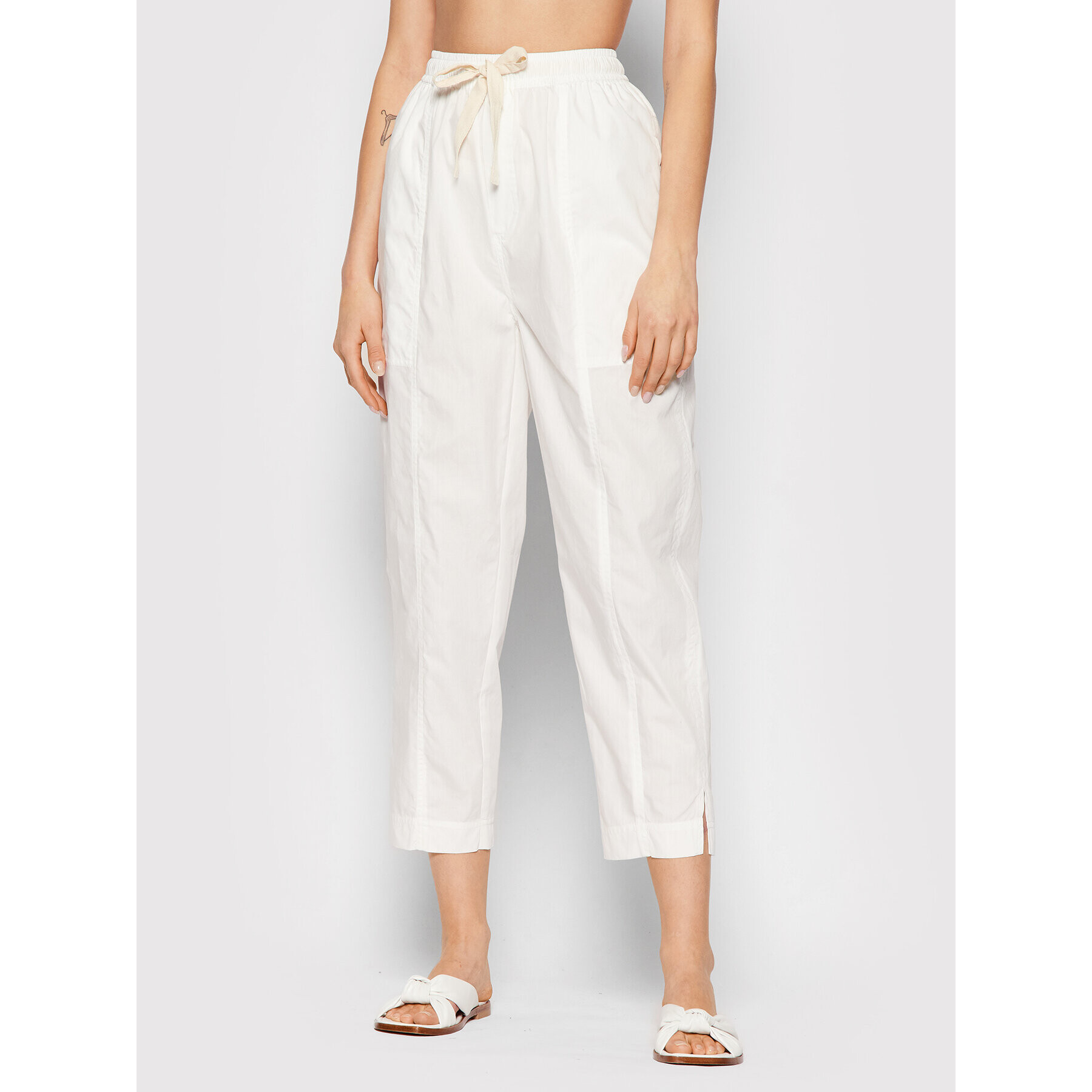 Seafolly Pantaloni din material Beachedit 54587-PA Alb Relaxed Fit - Pled.ro