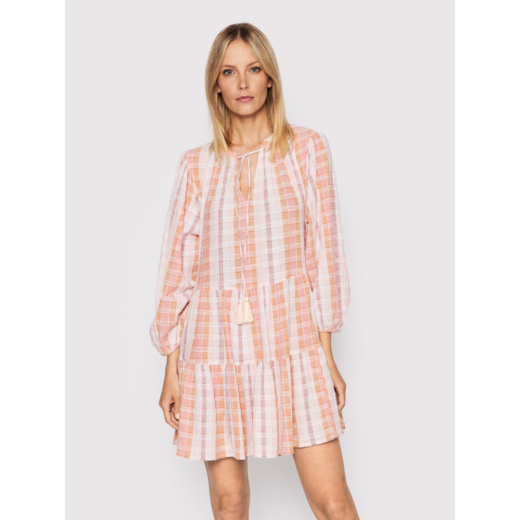 Seafolly Rochie de vară Textured Gingham 54679-DR Colorat Relaxed Fit - Pled.ro