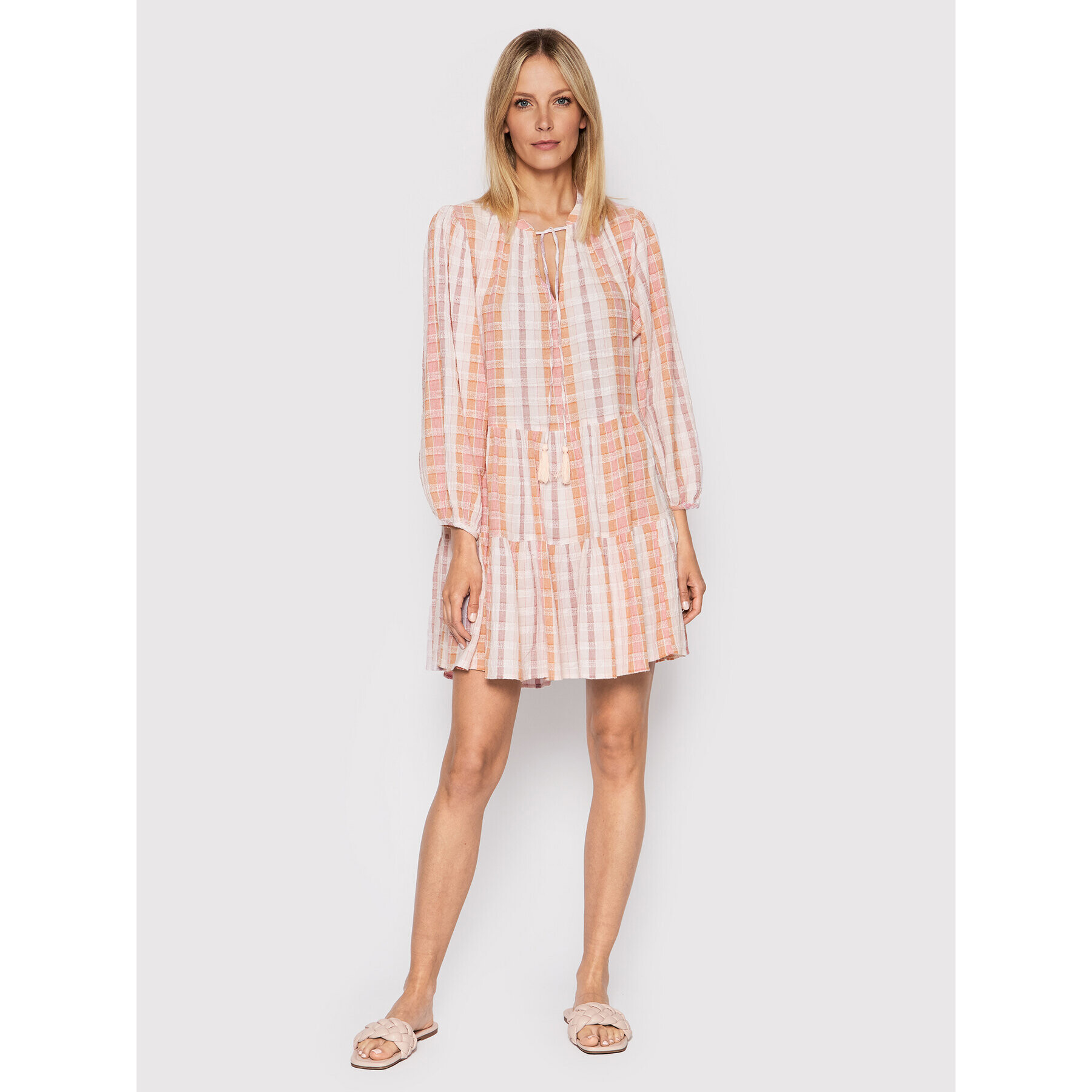 Seafolly Rochie de vară Textured Gingham 54679-DR Colorat Relaxed Fit - Pled.ro