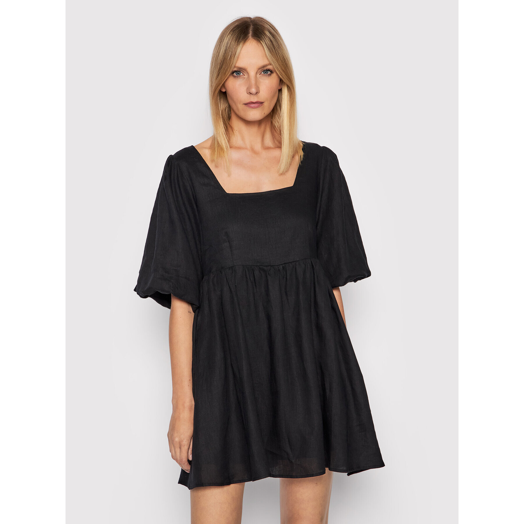 Seafolly Rochie de vară Shoreline Cover Up 54736-CU Negru Relaxed Fit - Pled.ro