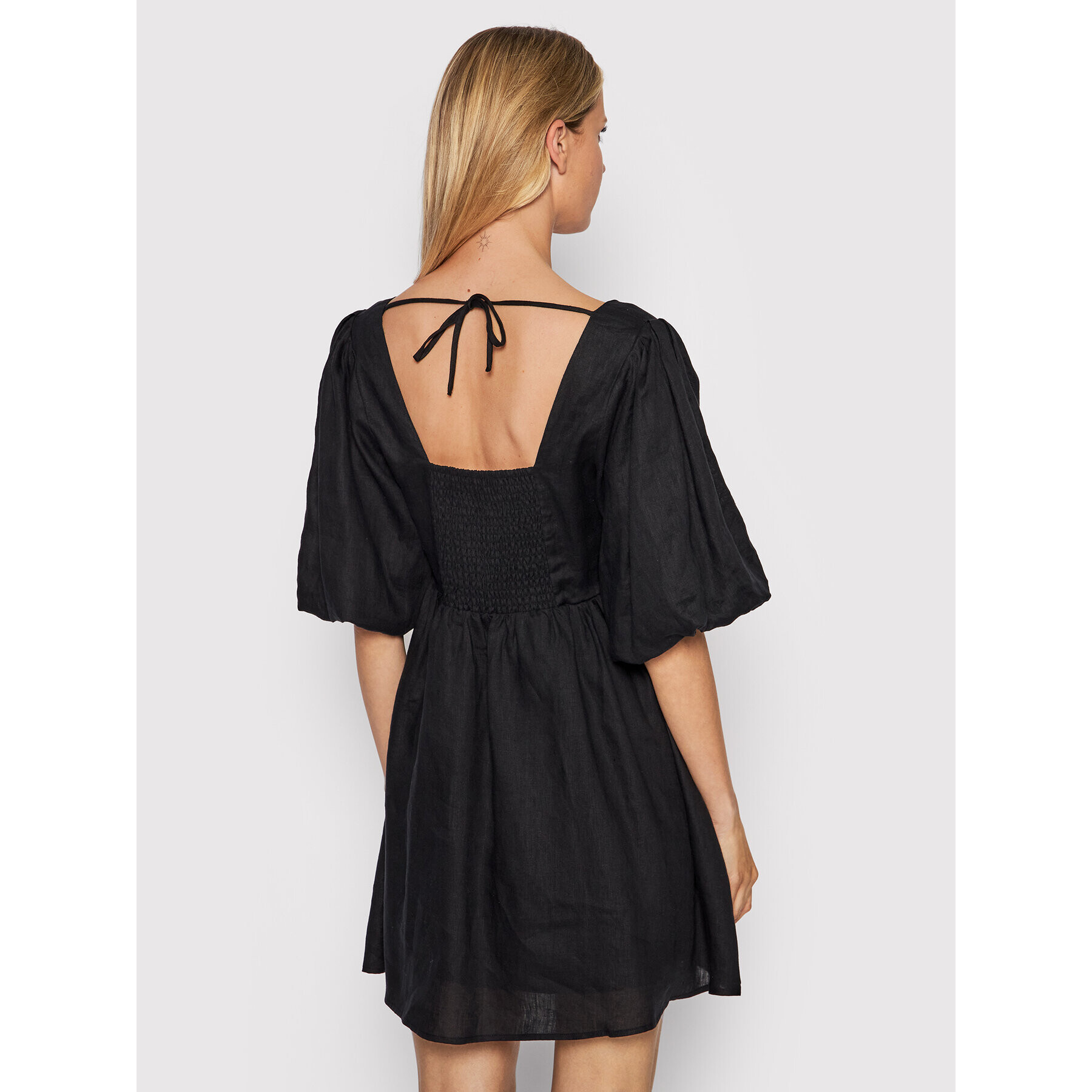 Seafolly Rochie de vară Shoreline Cover Up 54736-CU Negru Relaxed Fit - Pled.ro