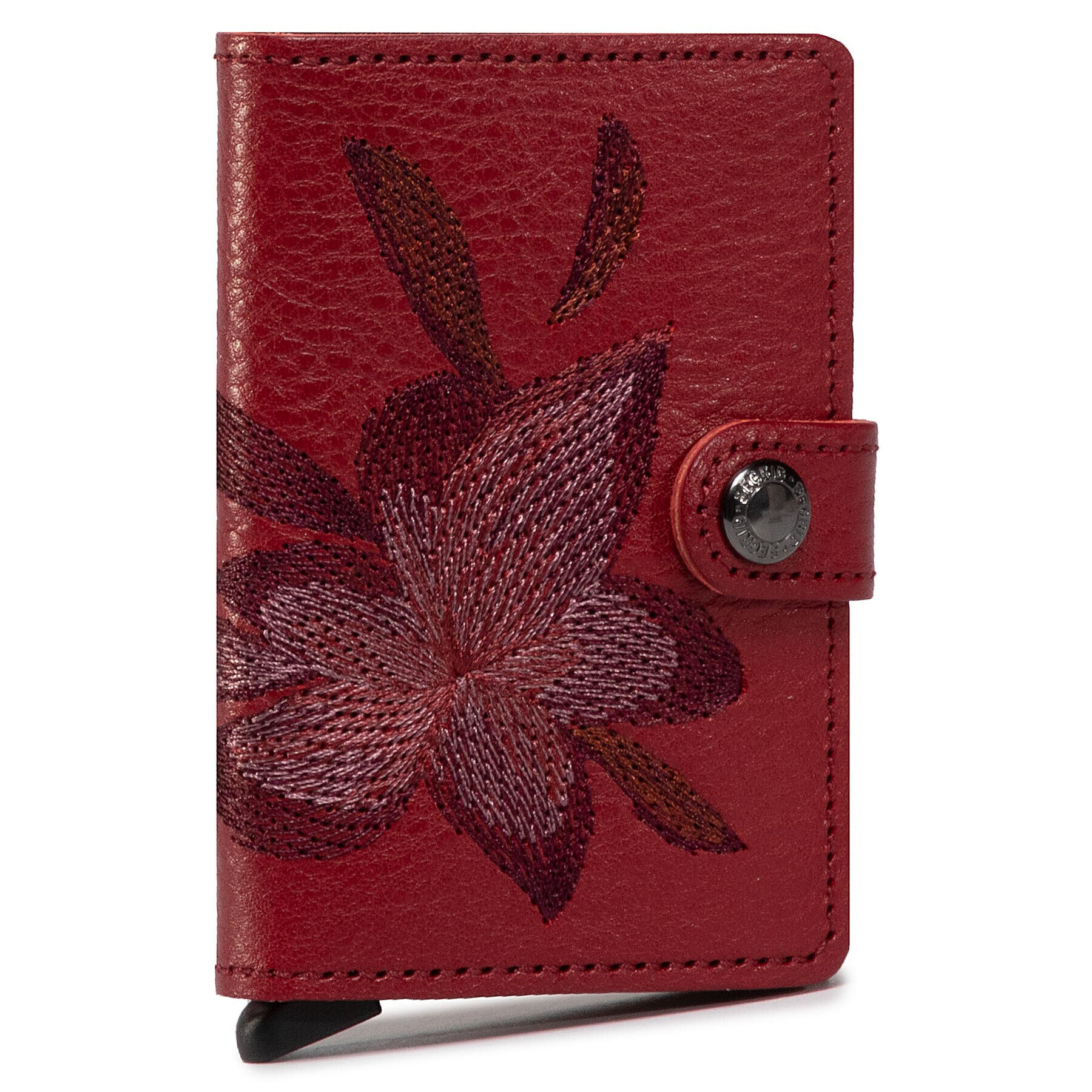 Secrid Portofel Mic de Damă Miniwallet MSt Stitch Magnolia Vișiniu - Pled.ro