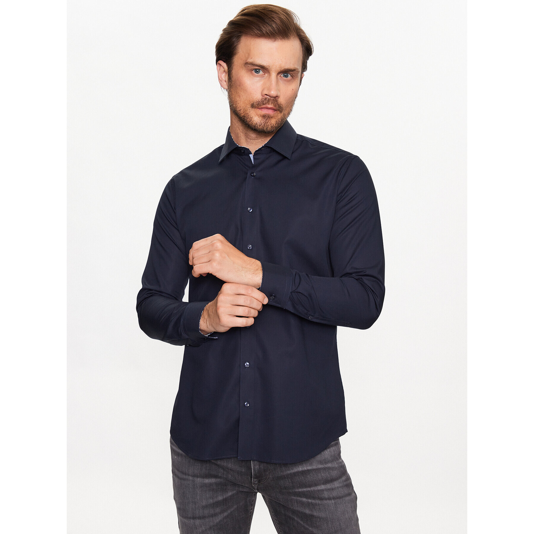 Seidensticker Cămașă 01.453480 Albastru Extra Slim Fit - Pled.ro