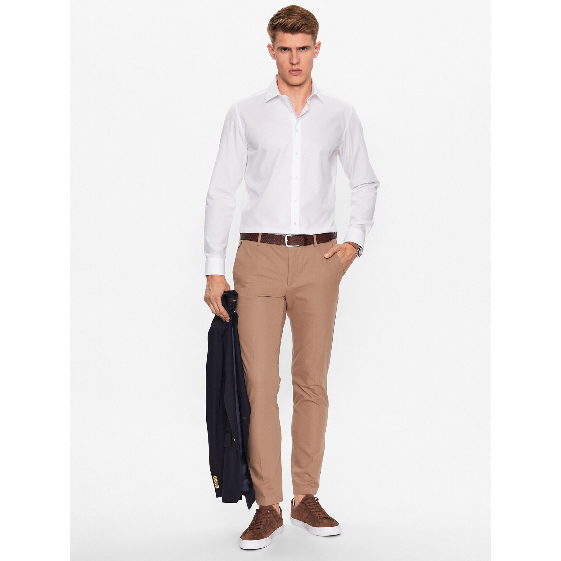 Seidensticker Cămașă 01.653760 Alb Slim Fit - Pled.ro