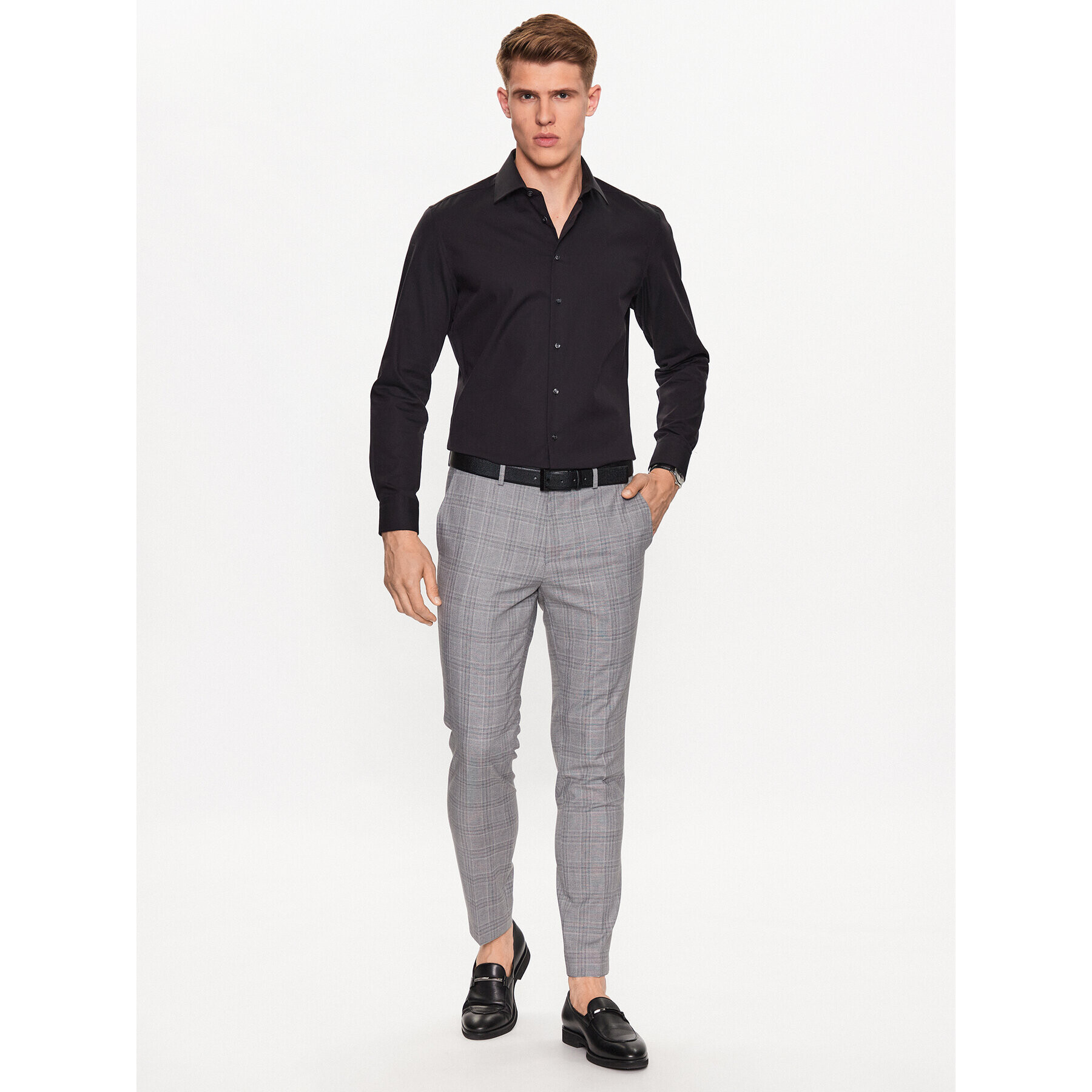 Seidensticker Cămașă 01.675198 Negru Slim Fit - Pled.ro