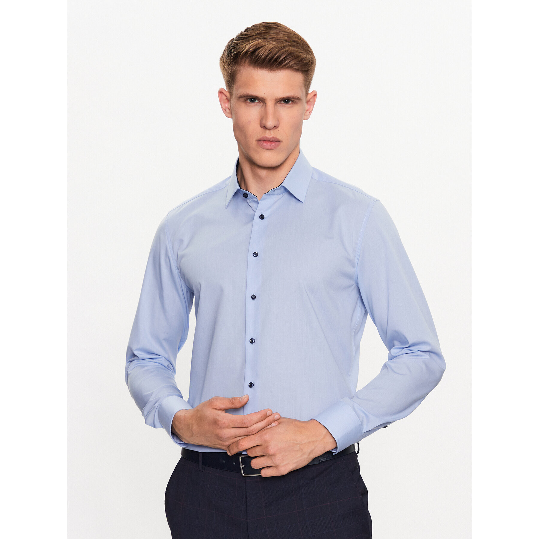 Seidensticker Cămașă 01.693690 Albastru Slim Fit - Pled.ro