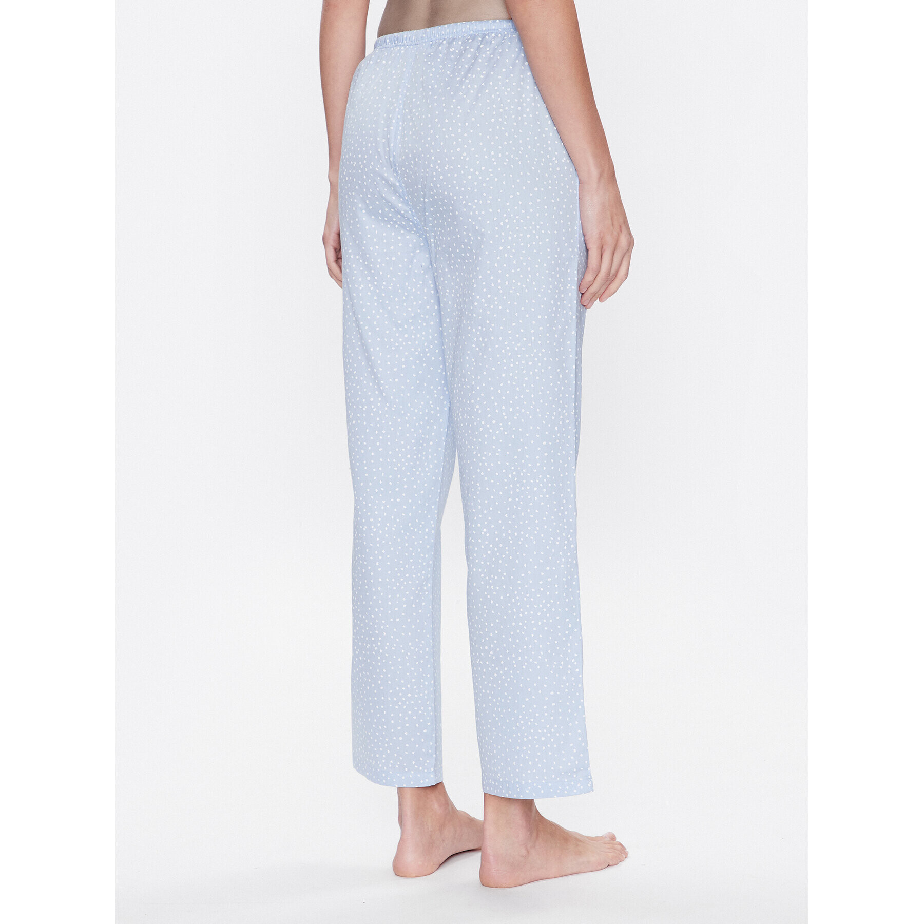 Seidensticker Pantaloni pijama Woven Satin Pajama Pant Albastru Straight Fit - Pled.ro