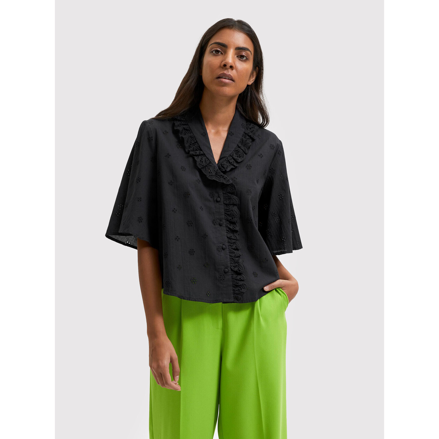 Selected Femme Cămașă Brody 16083752 Negru Relaxed Fit - Pled.ro