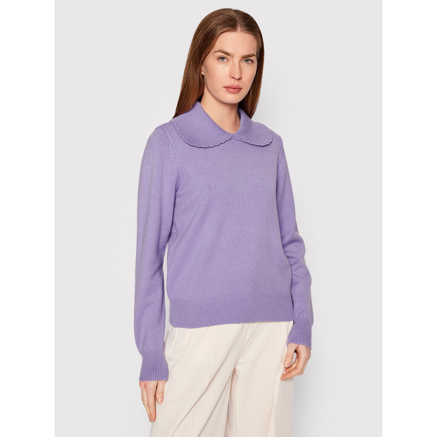 Selected Femme Pulover Aeya 16083797 Violet Relaxed Fit - Pled.ro