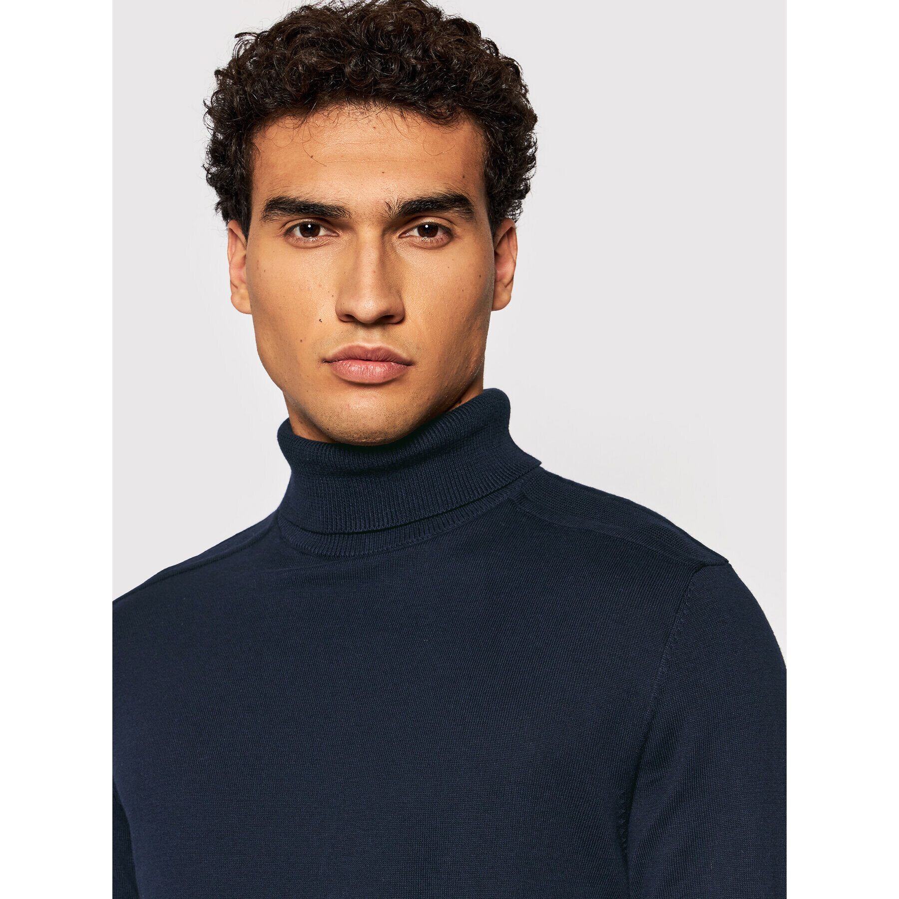 Selected Homme Bluză cu gât Berg 16074684 Bleumarin Regular Fit - Pled.ro