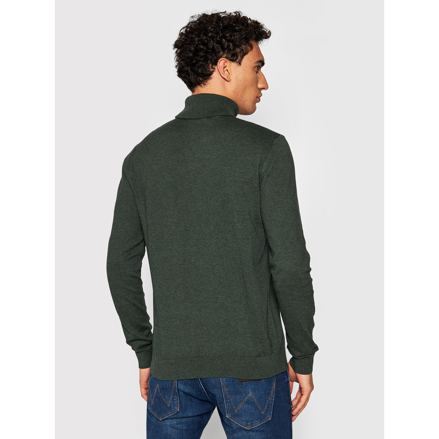 Selected Homme Bluză cu gât Berg 16074684 Verde Regular Fit - Pled.ro