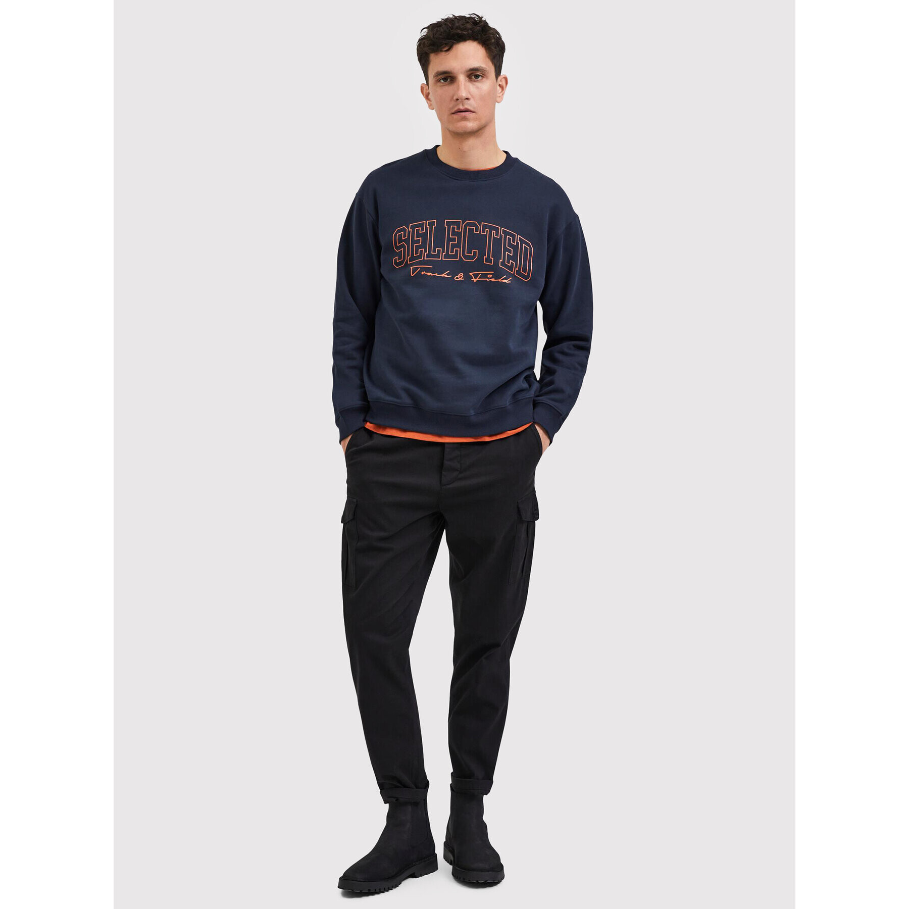 Selected Homme Bluză Welter 16085674 Bleumarin Relaxed Fit - Pled.ro