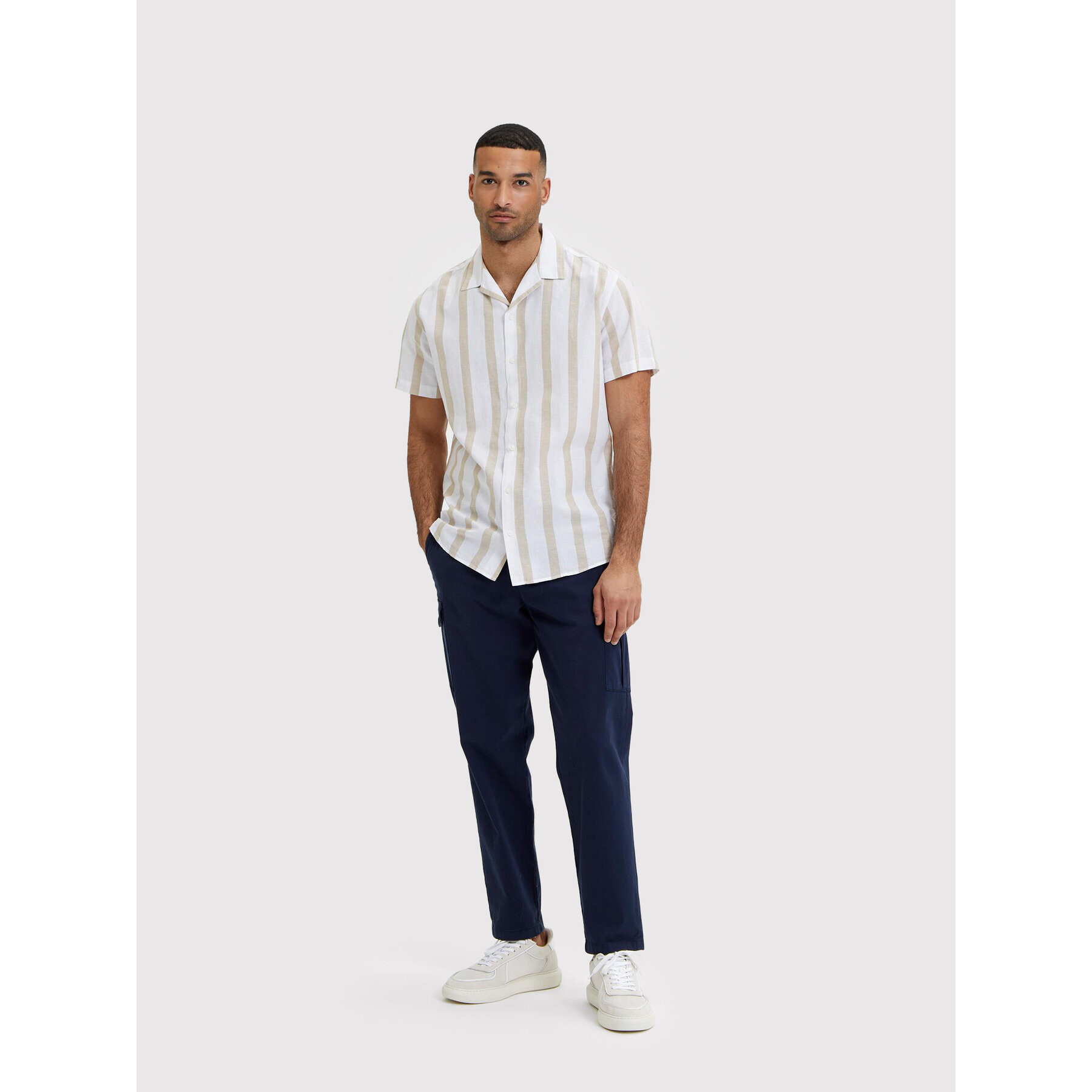 Selected Homme Cămașă New Linen 16079055 Bej Regular Fit - Pled.ro