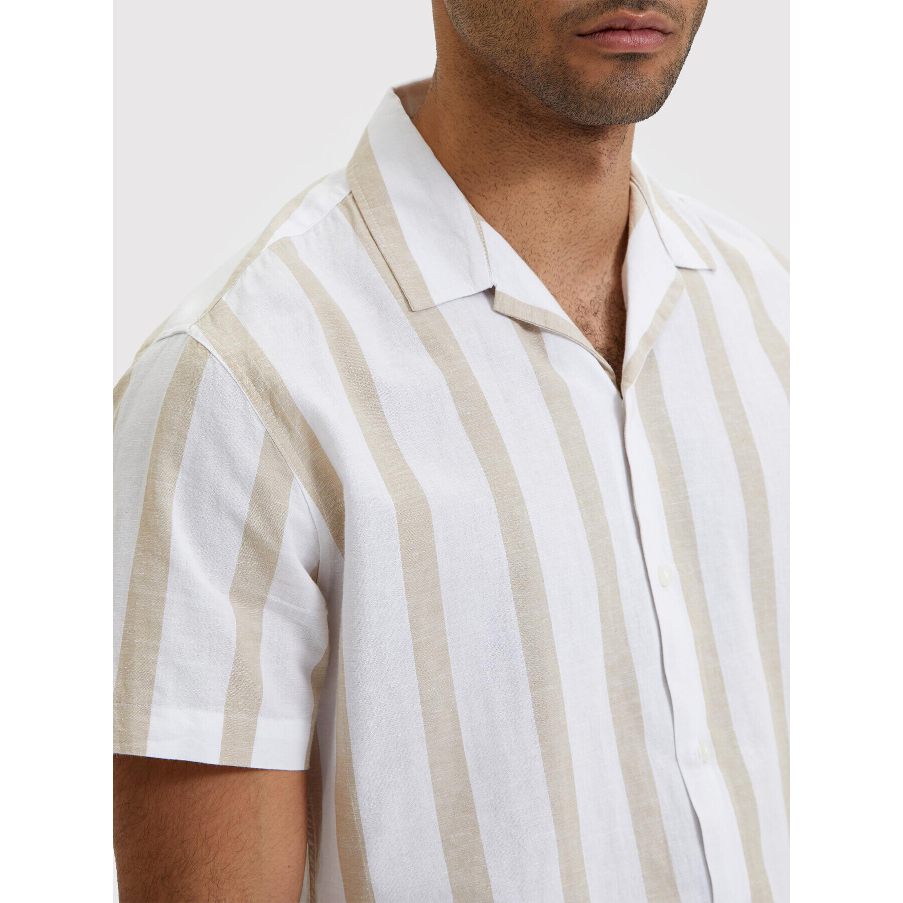 Selected Homme Cămașă New Linen 16079055 Bej Regular Fit - Pled.ro