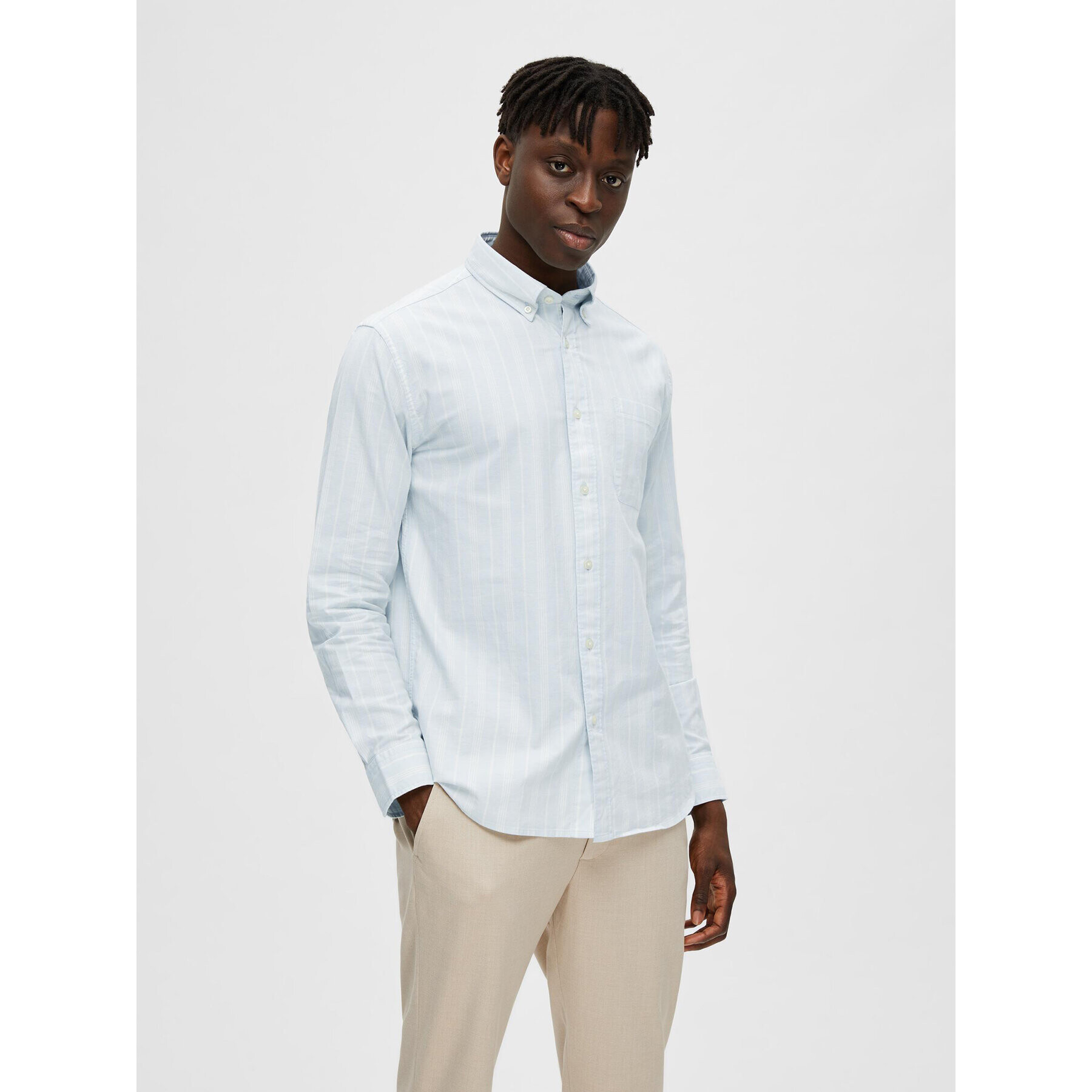 Selected Homme Cămașă Rick 16077359 Albastru Regular Fit - Pled.ro