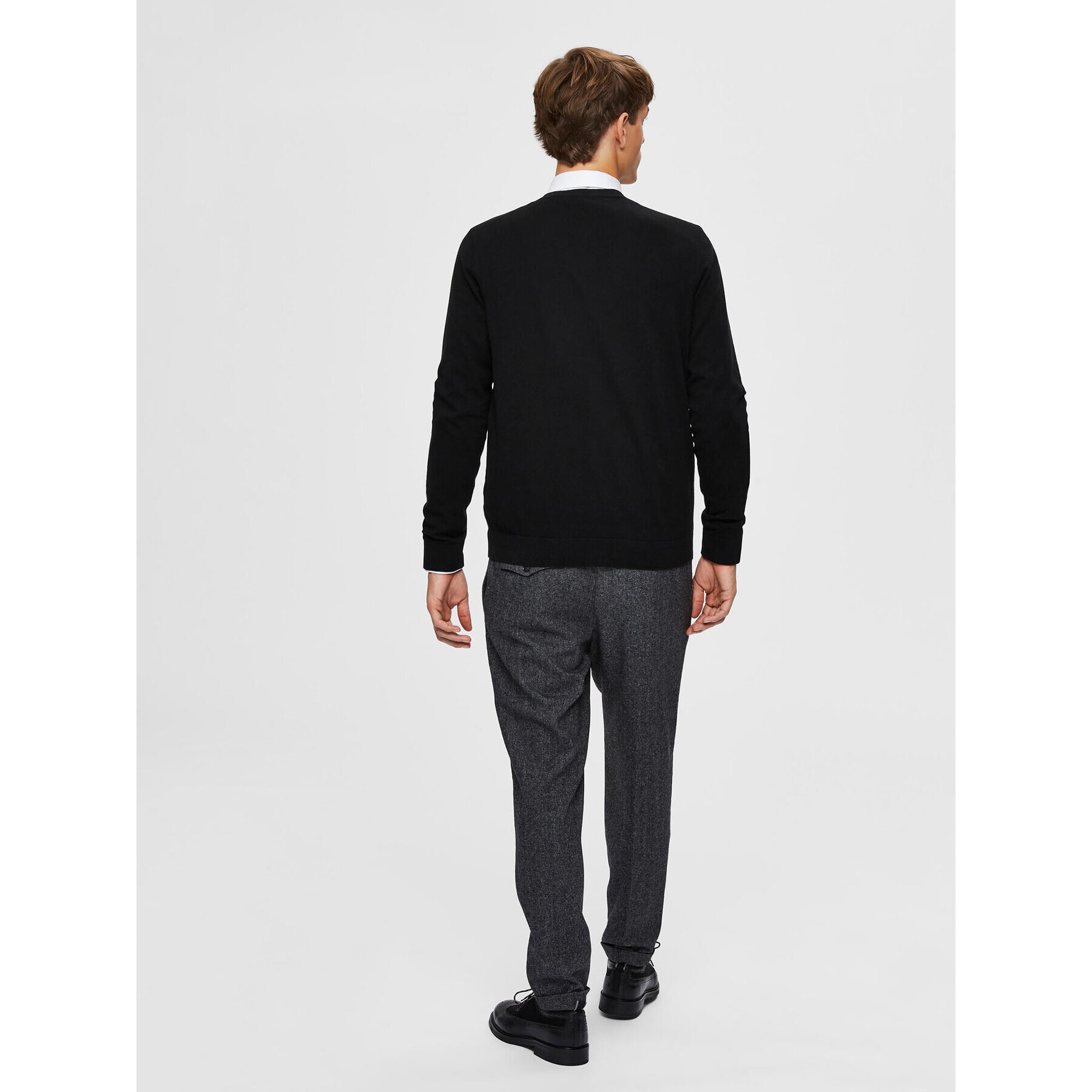 Selected Homme Cardigan Berg 16079571 Negru Regular Fit - Pled.ro